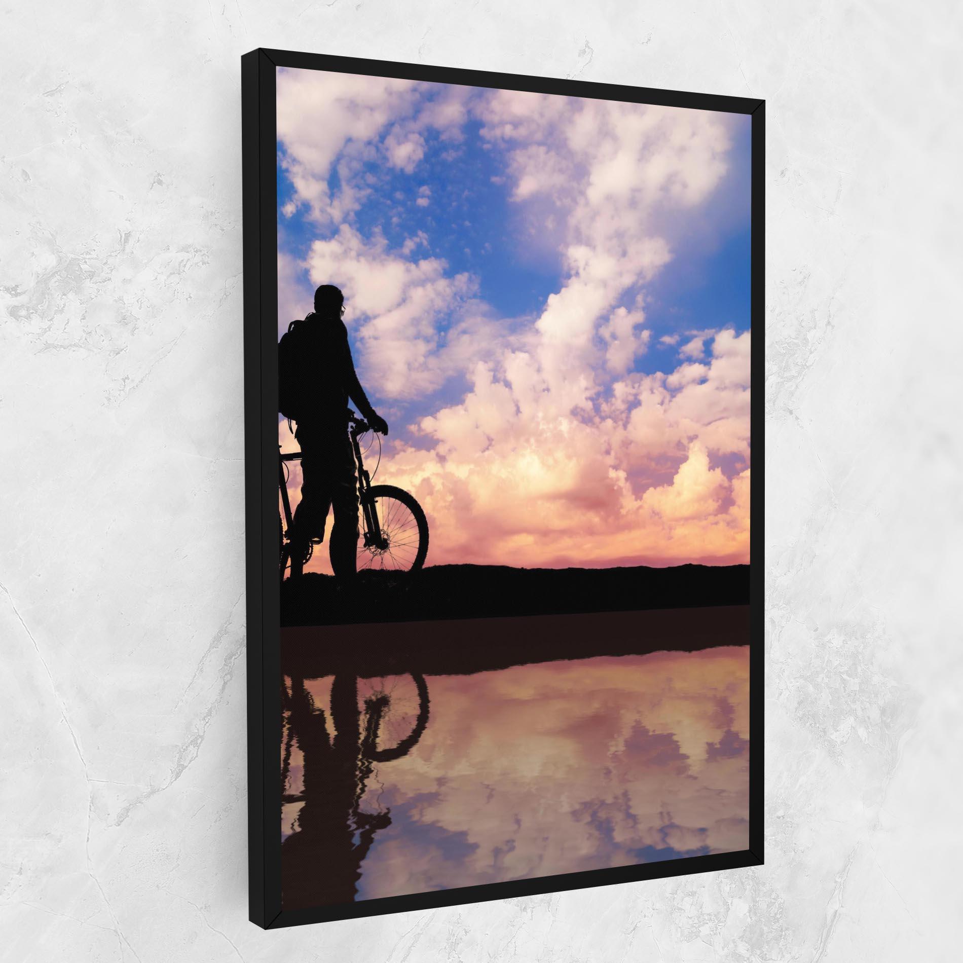 Tablou Canvas Bike Sunset mockup 1