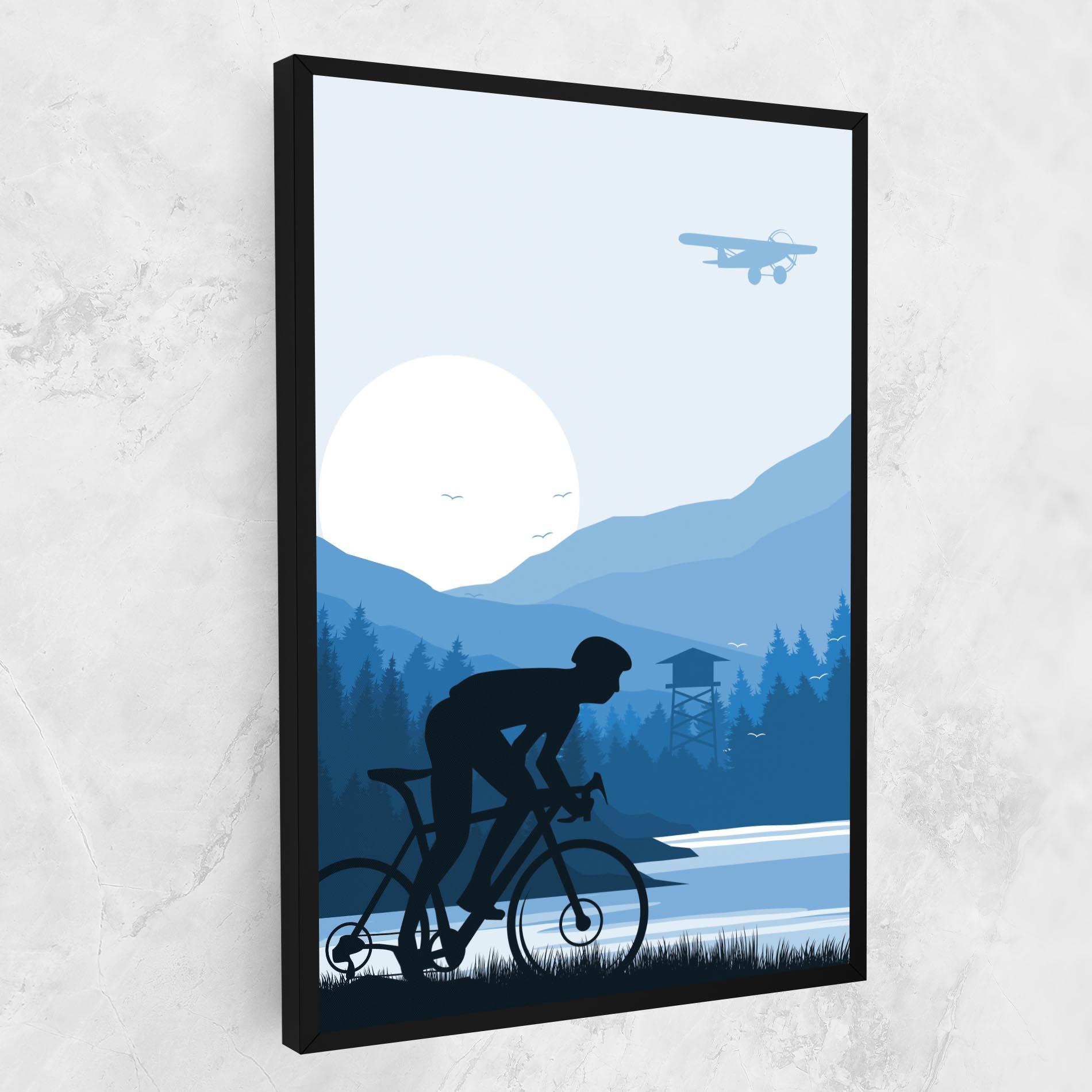 Tablou Canvas Blue Light Bike mockup 1