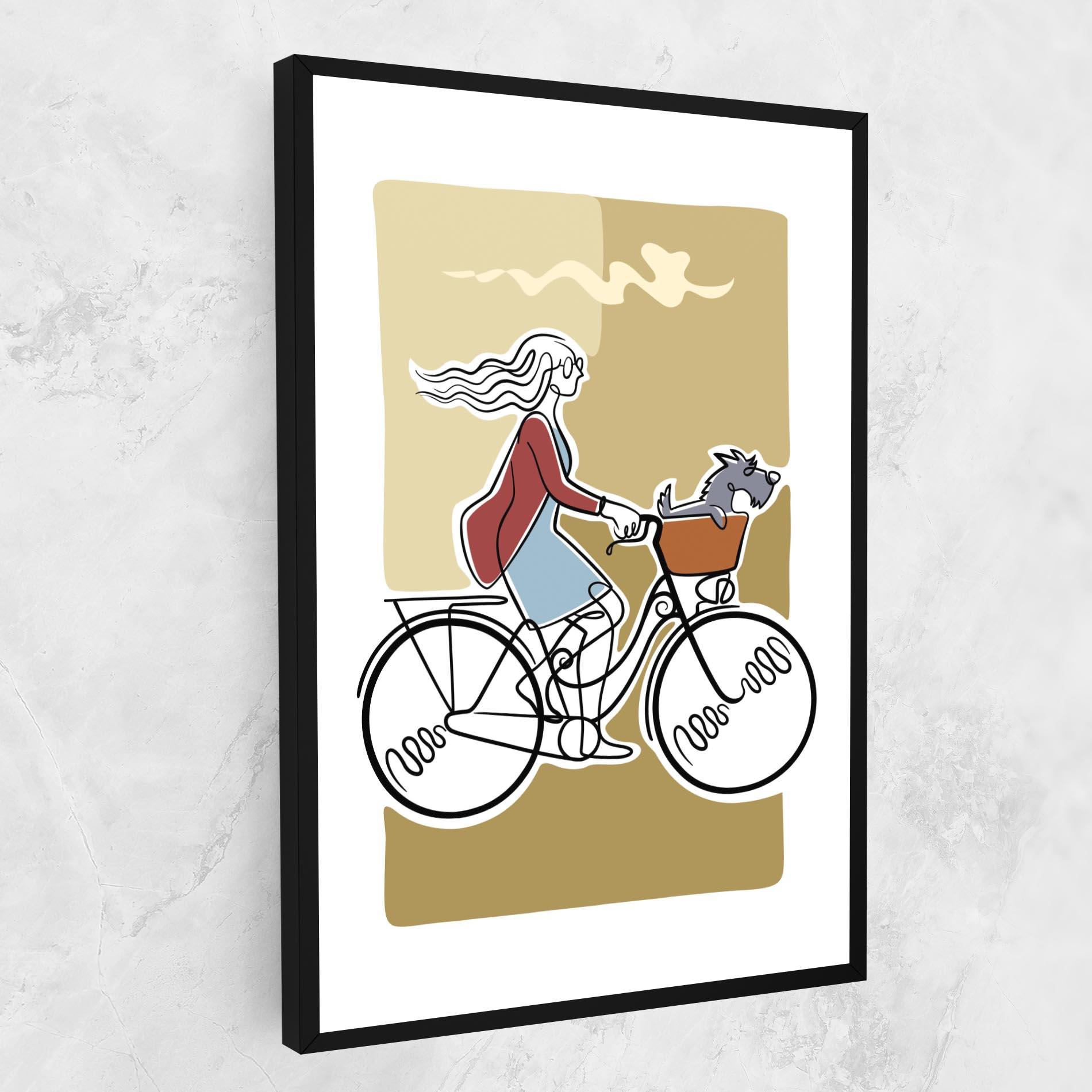 Tablou Canvas Dog On Bike mockup 1