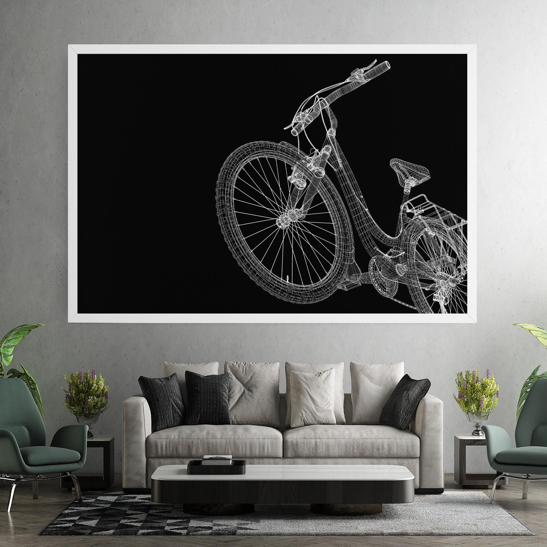 3d Bike Model On Black mockup 7