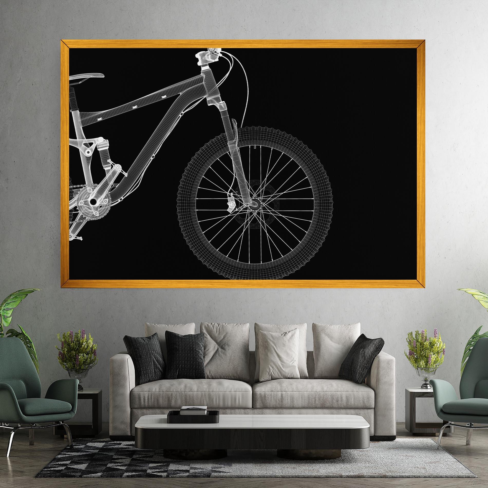 Tablou Canvas 3d White Model Bike mockup 7