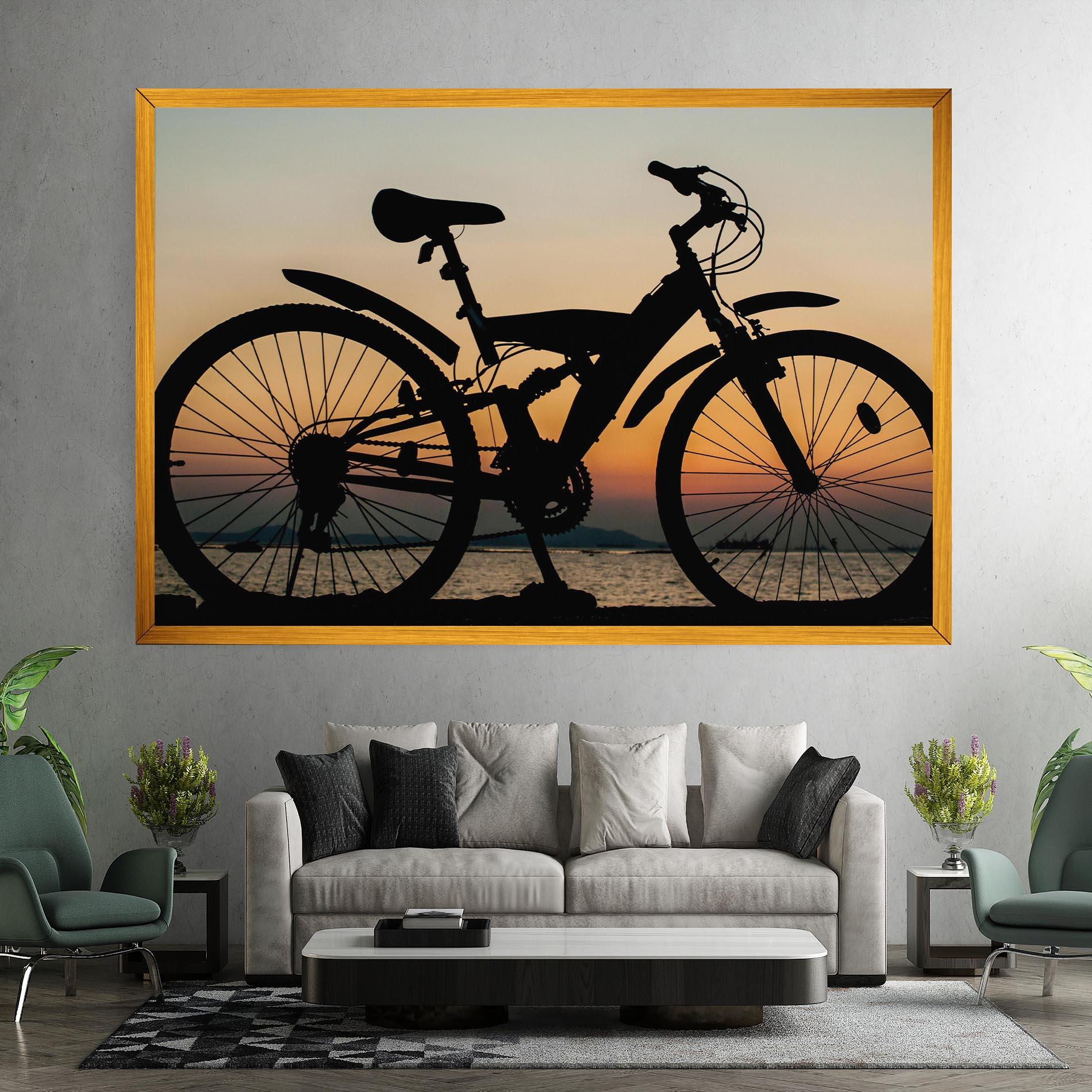 Tablou Canvas Beautiful Mtb Shilouette mockup 7
