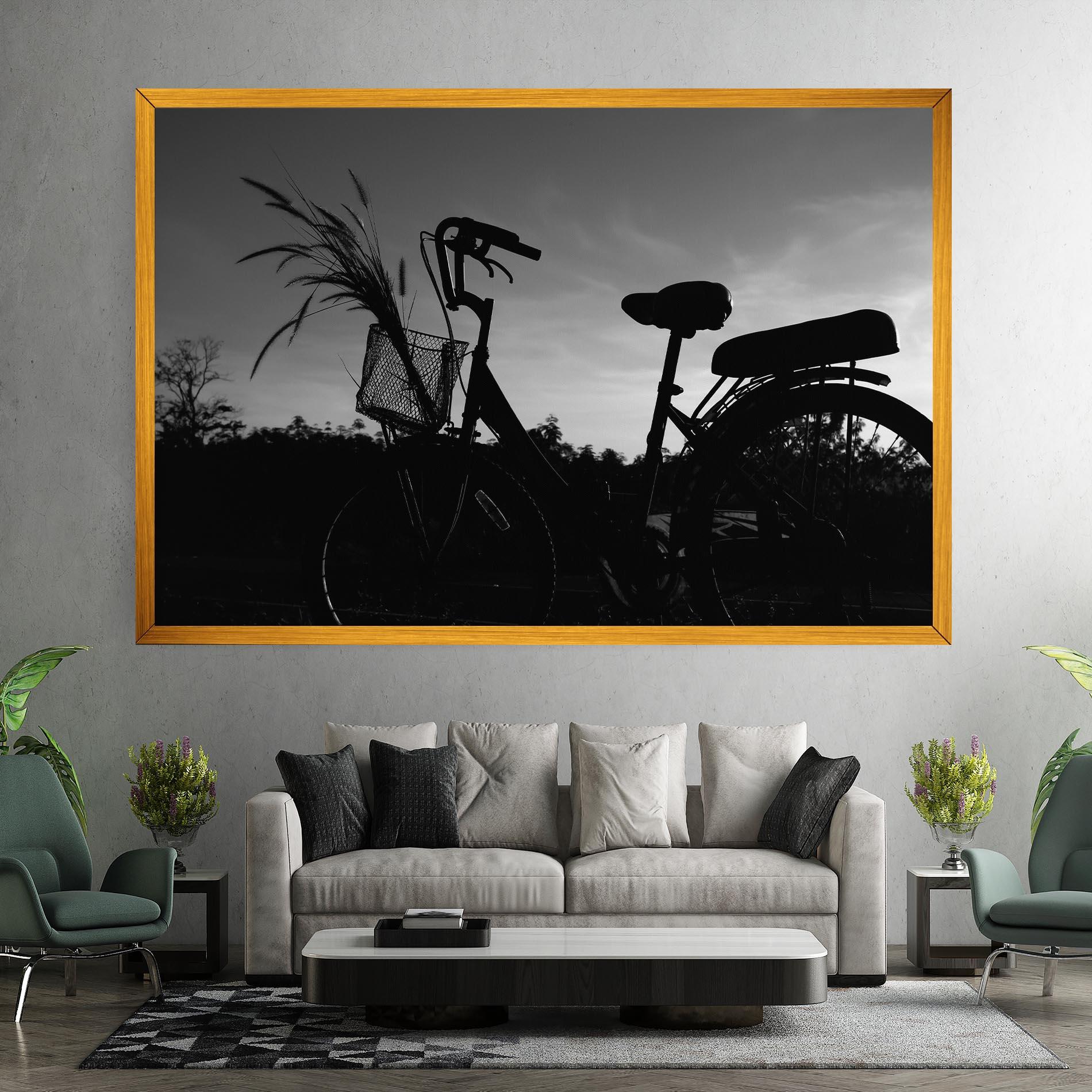 Tablou Canvas Black Bike Shilouette mockup 7