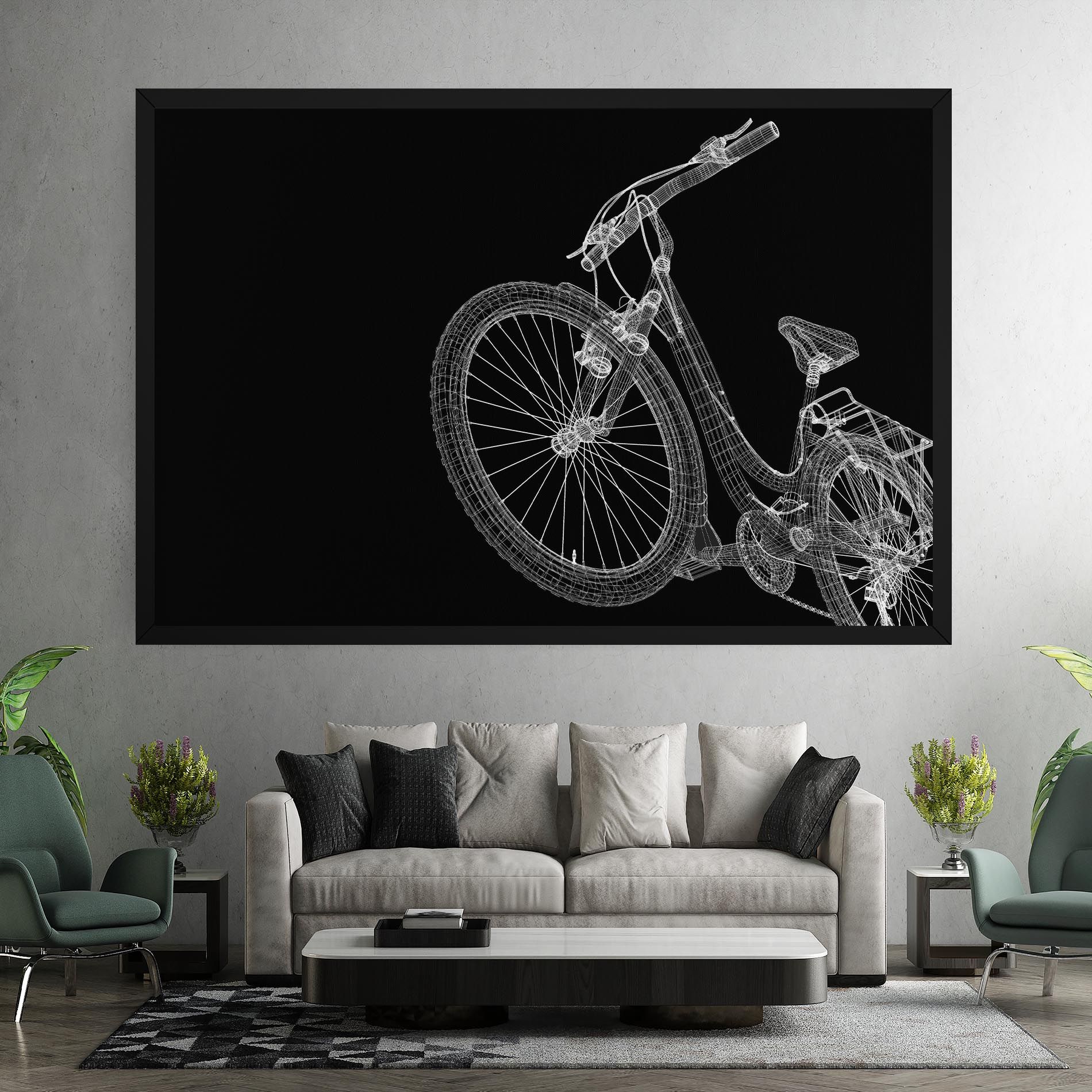 3d Bike Model On Black mockup 7