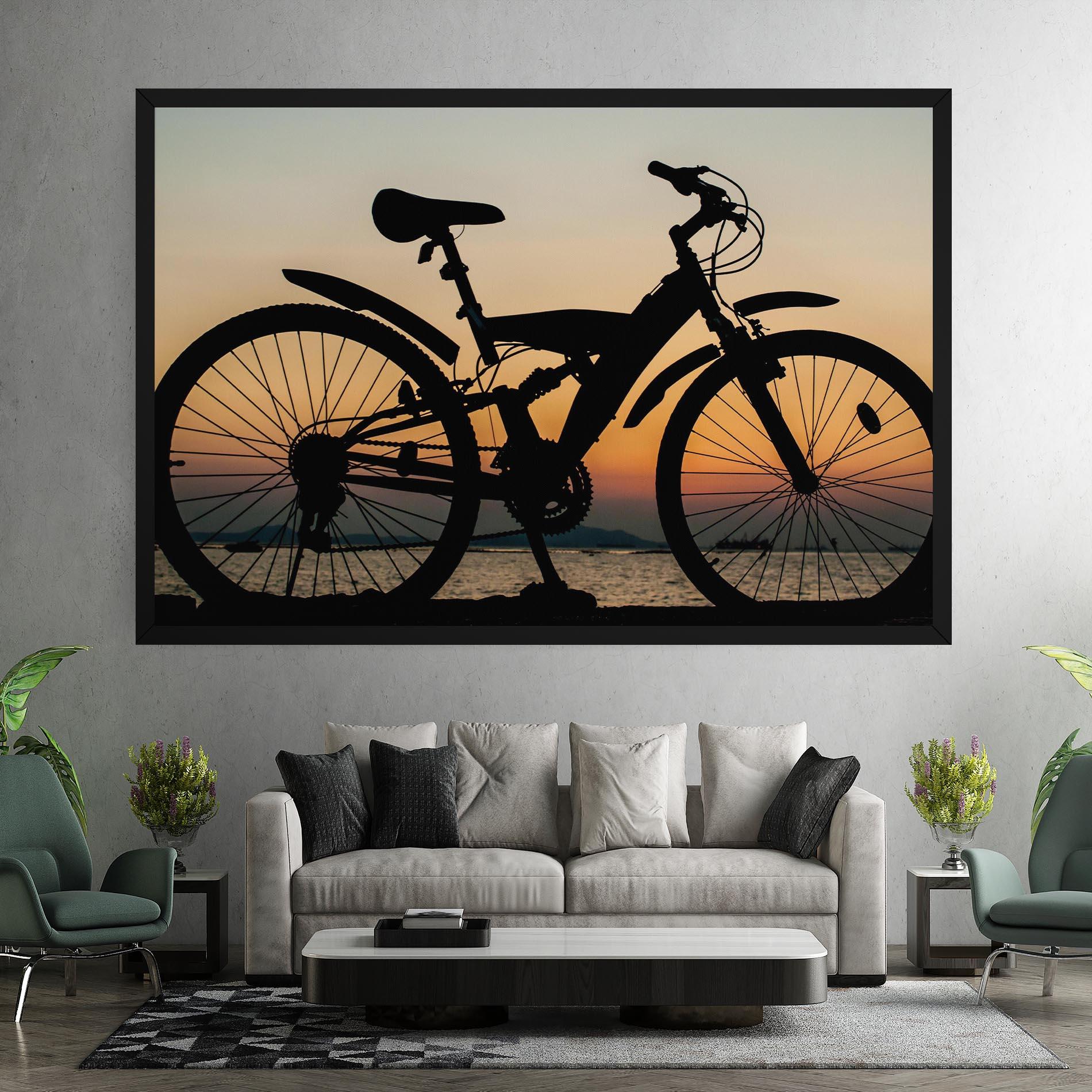 Tablou Canvas Beautiful Mtb Shilouette mockup 7