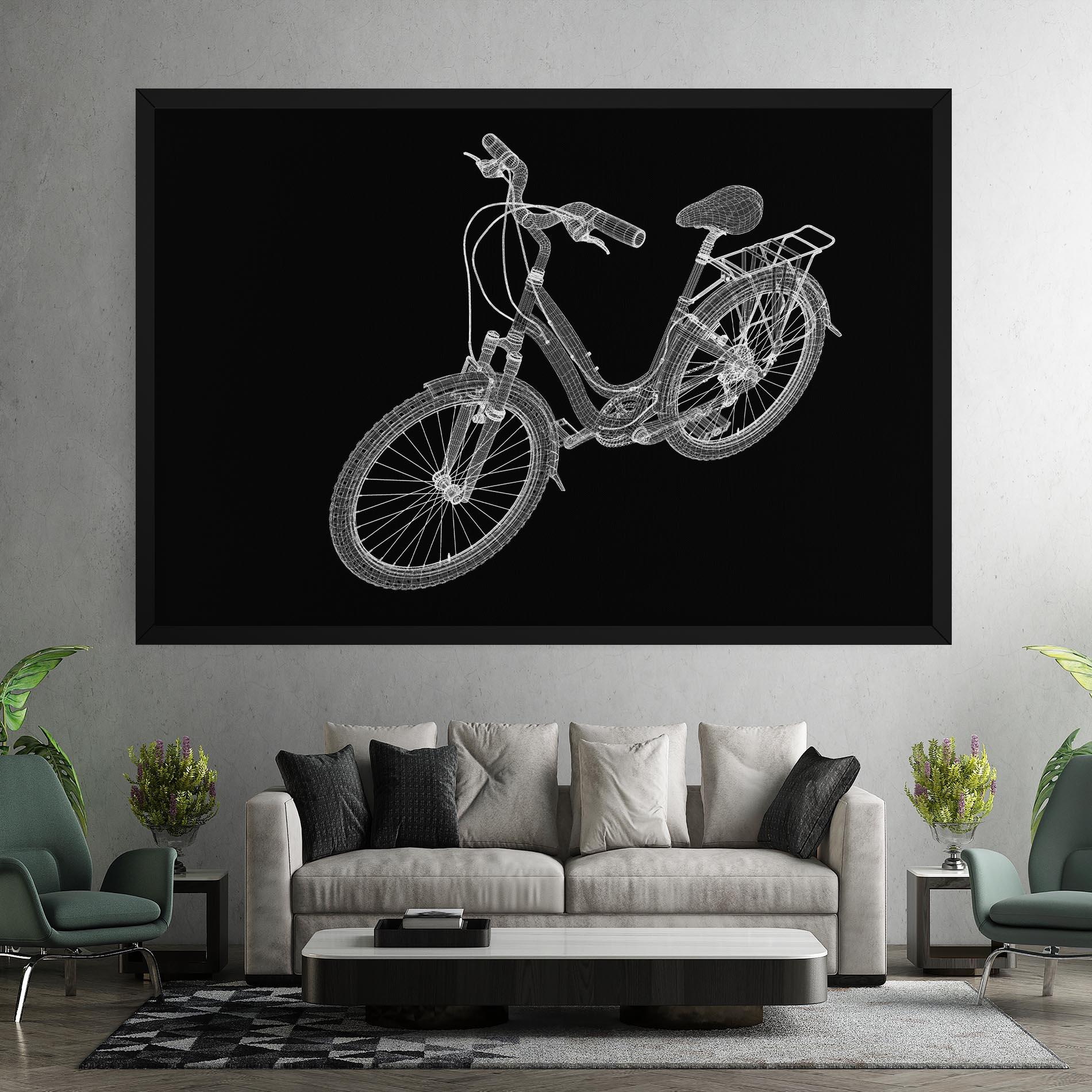 Tablou Canvas Bicycle 3d Model mockup 7