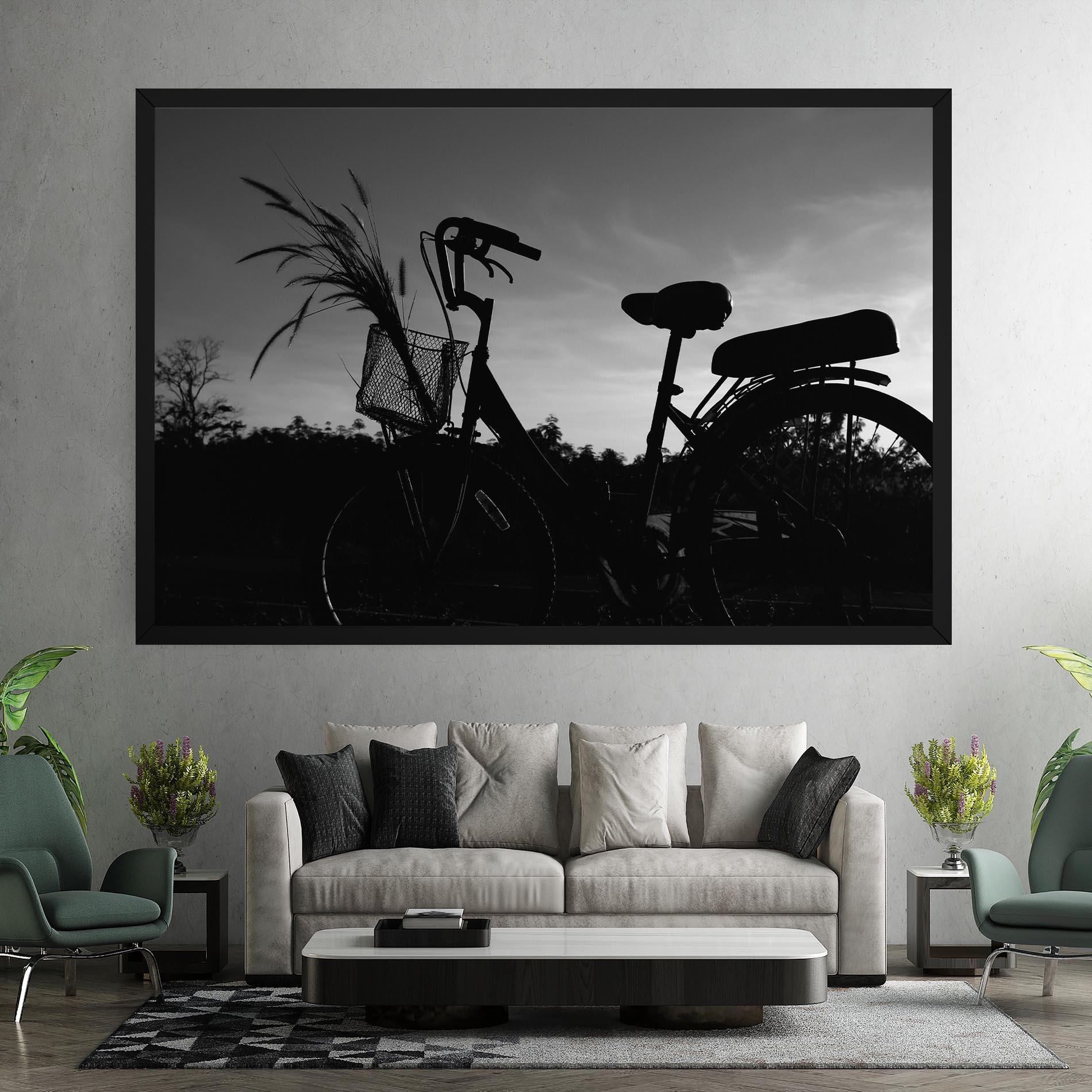 Tablou Canvas Black Bike Shilouette mockup 7