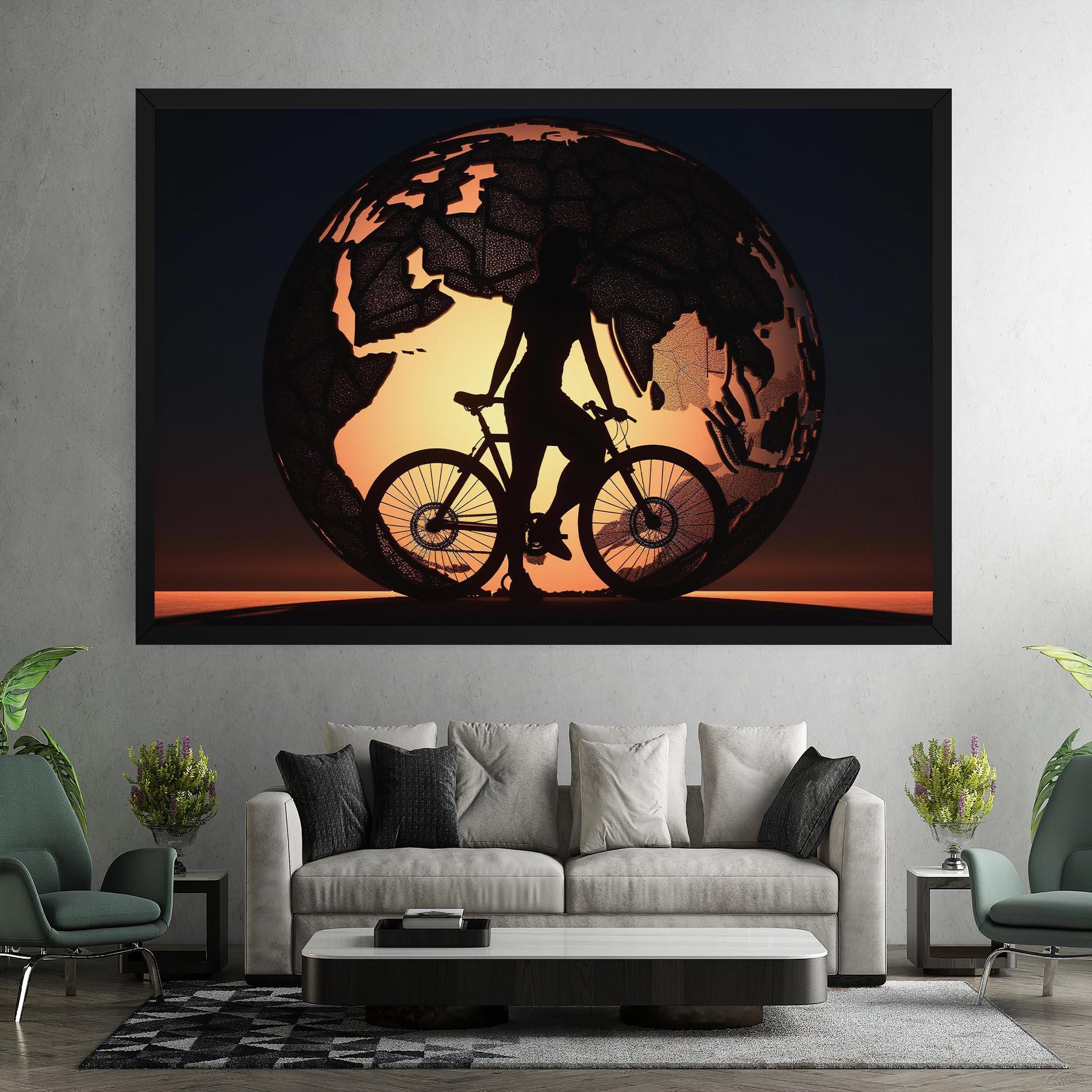 Tablou Canvas Globe Riding World mockup 7