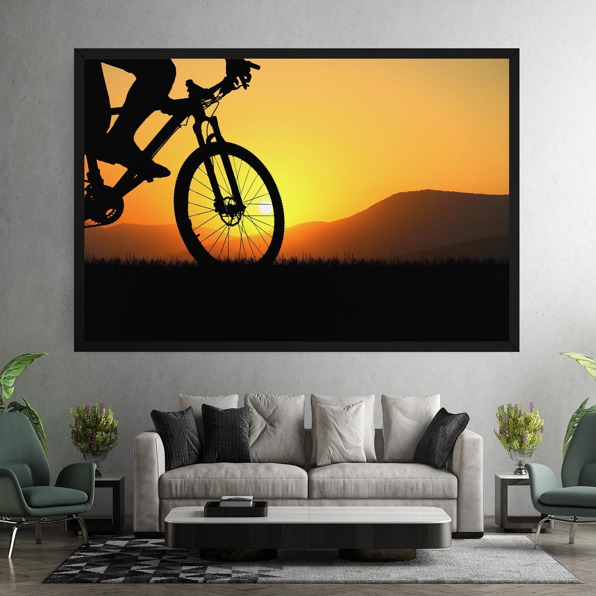 Tablou Canvas Mtb Silhouette View mockup 7