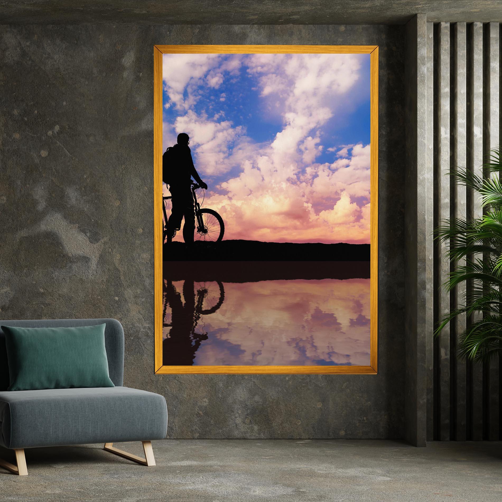 Tablou Canvas Bike Sunset mockup 7