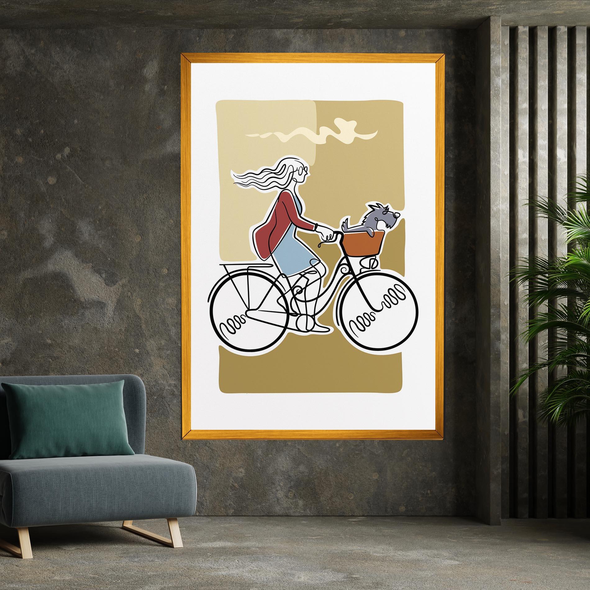Tablou Canvas Dog On Bike mockup 7