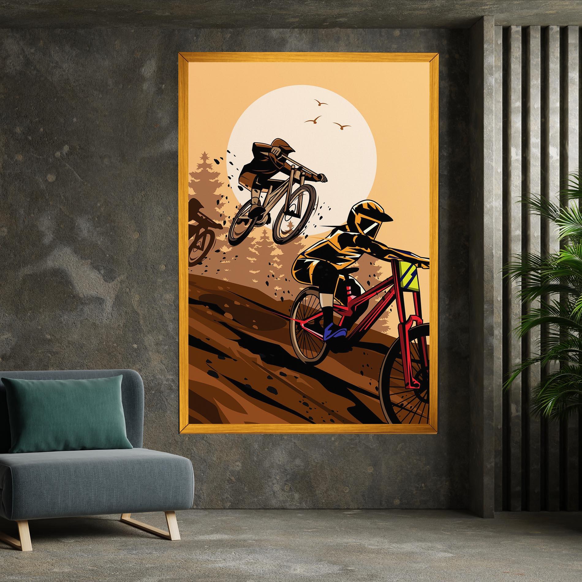 Tablou Canvas Downhill Bike mockup 7