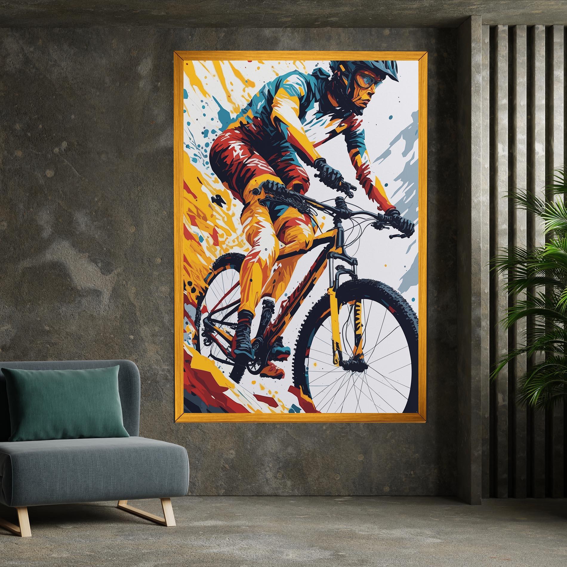 Tablou Canvas Yellow Bike Art mockup 7