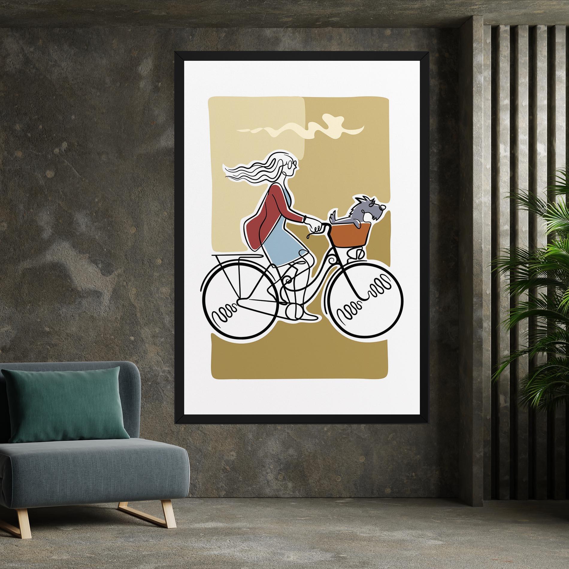 Tablou Canvas Dog On Bike mockup 7