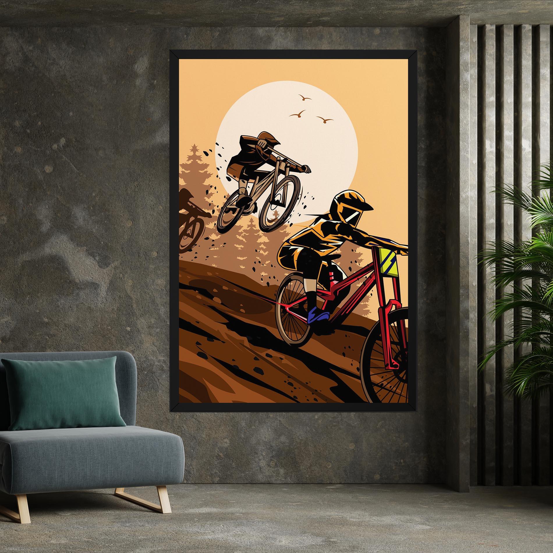 Tablou Canvas Downhill Bike mockup 7