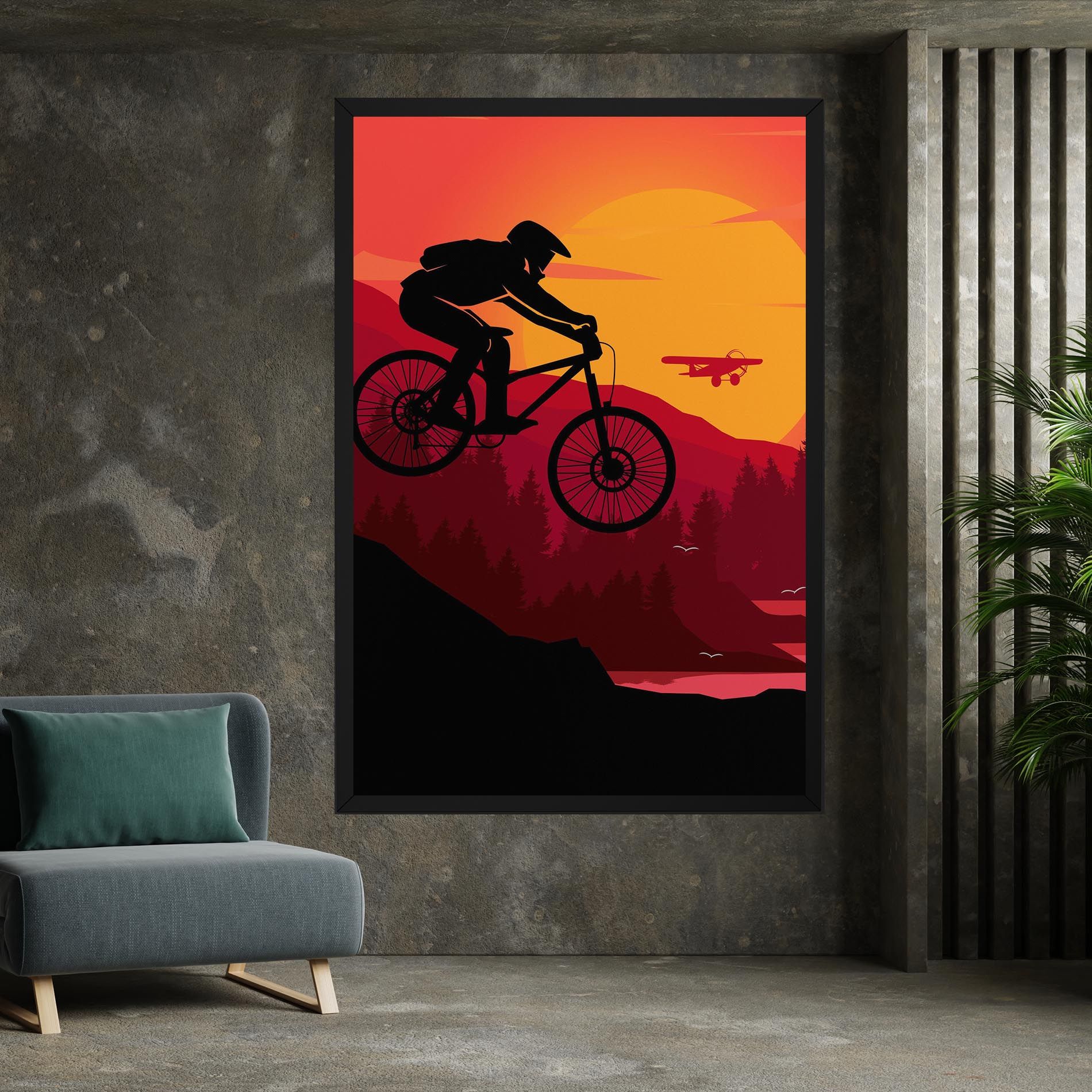 Mountain Bike Sunset mockup 7