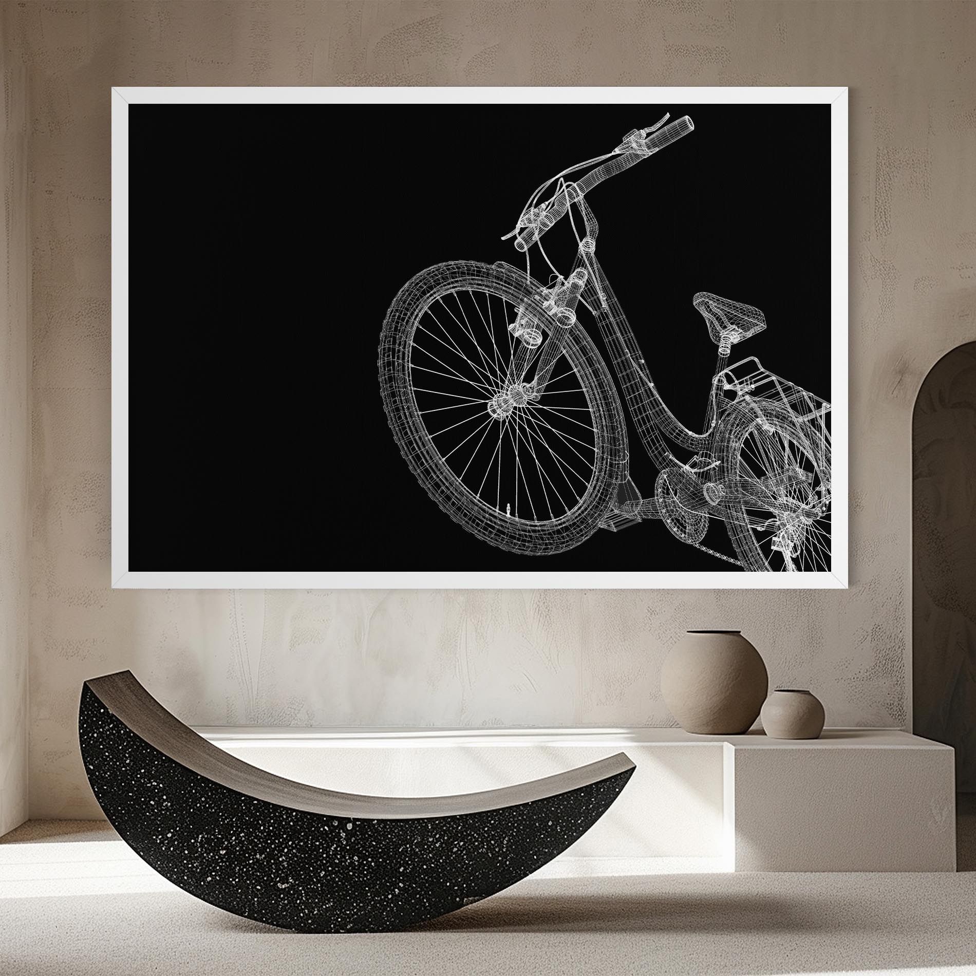 3d Bike Model On Black mockup 8