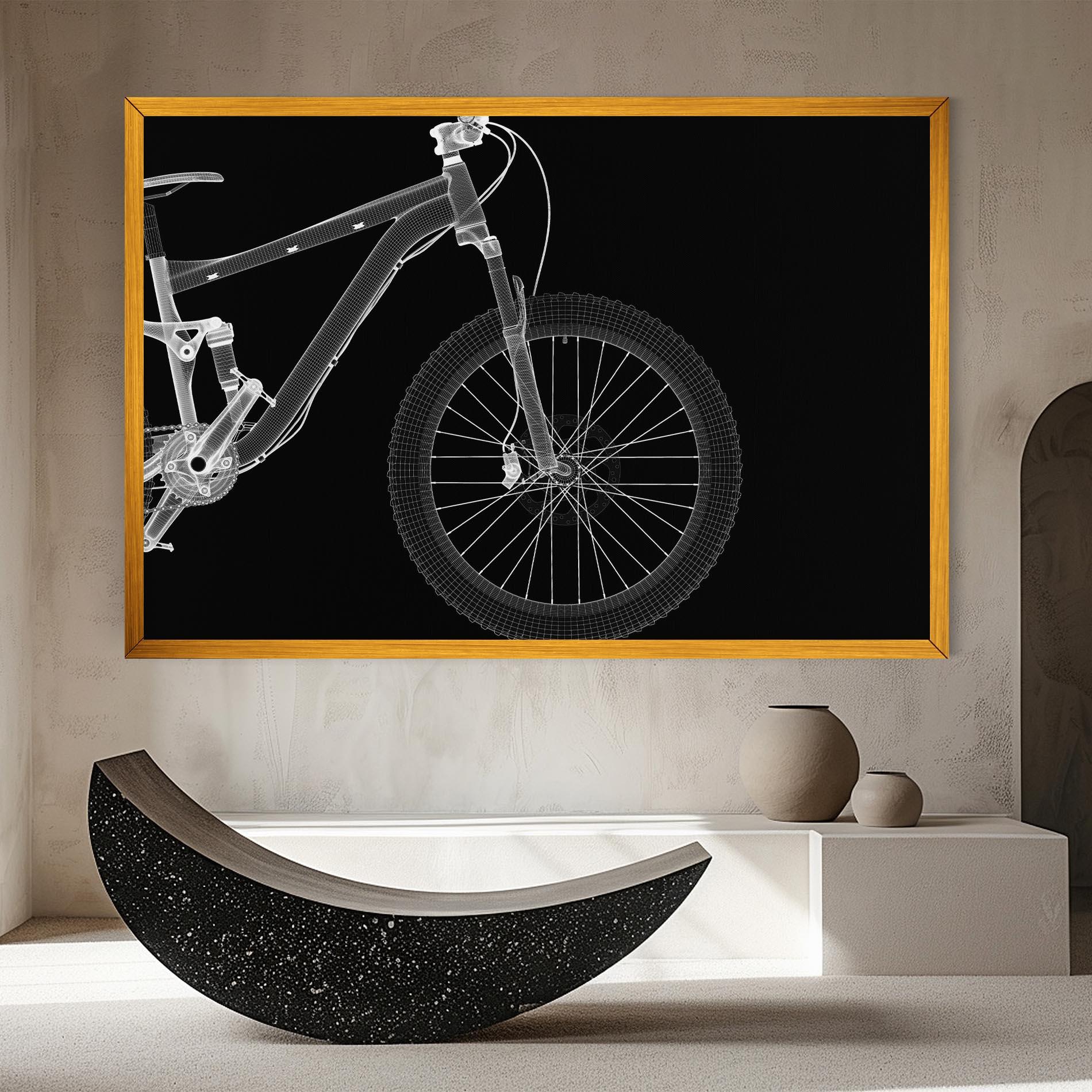 Tablou Canvas 3d White Model Bike mockup 8
