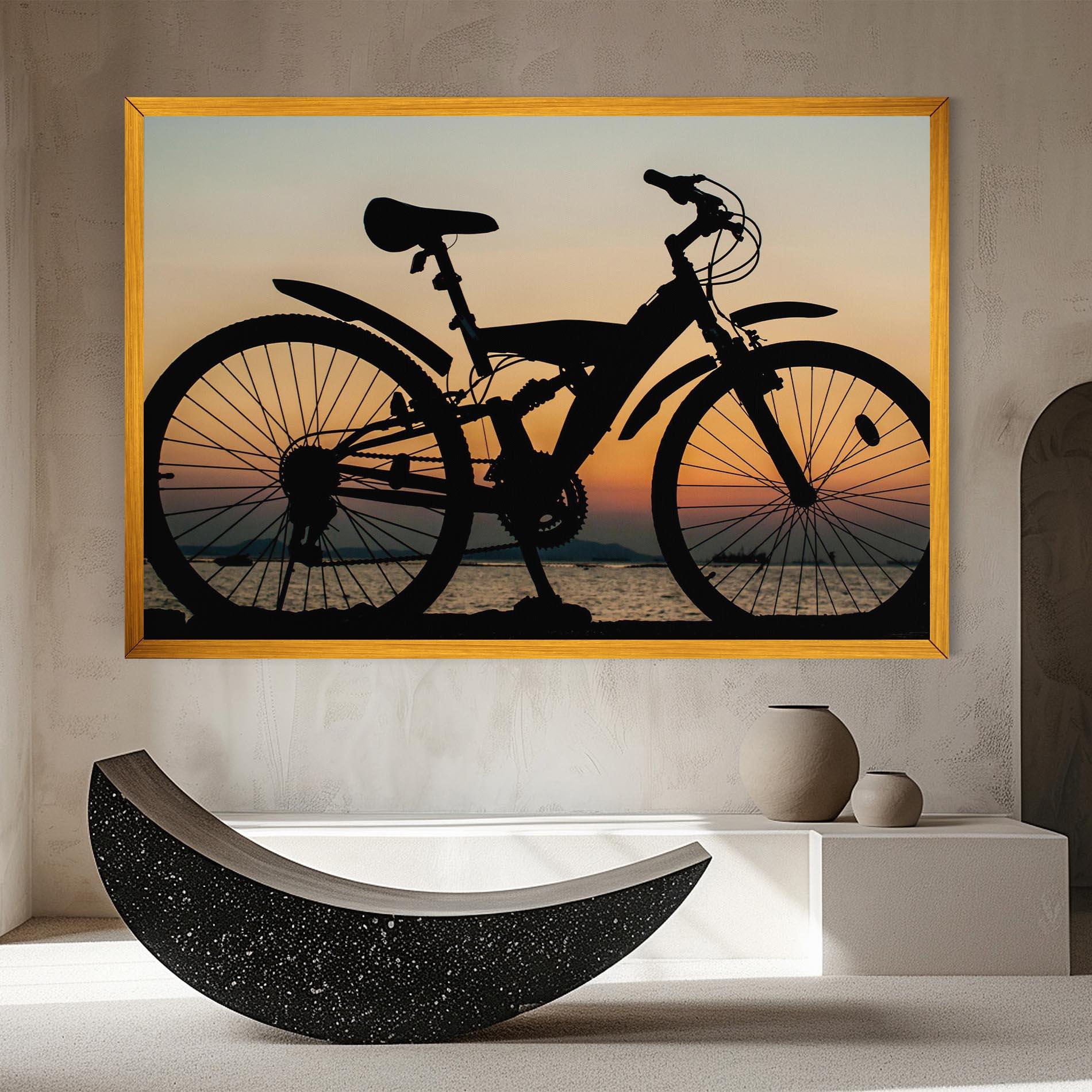 Tablou Canvas Beautiful Mtb Shilouette mockup 8