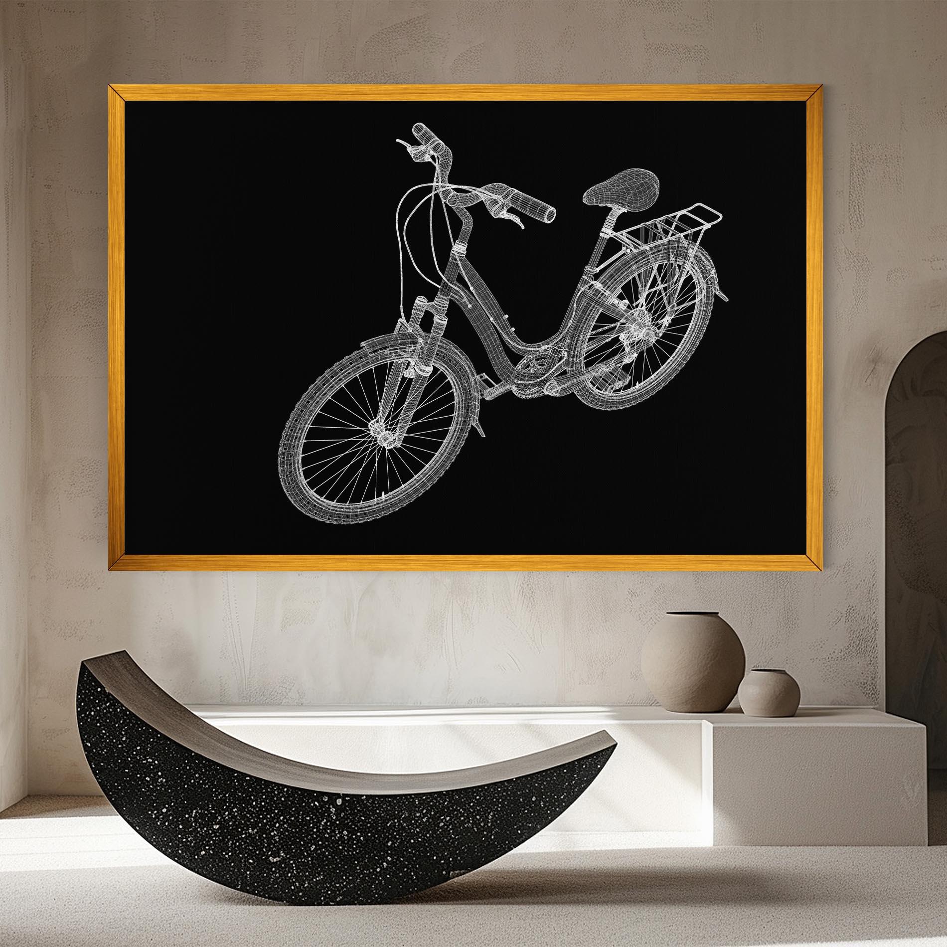 Tablou Canvas Bicycle 3d Model mockup 8