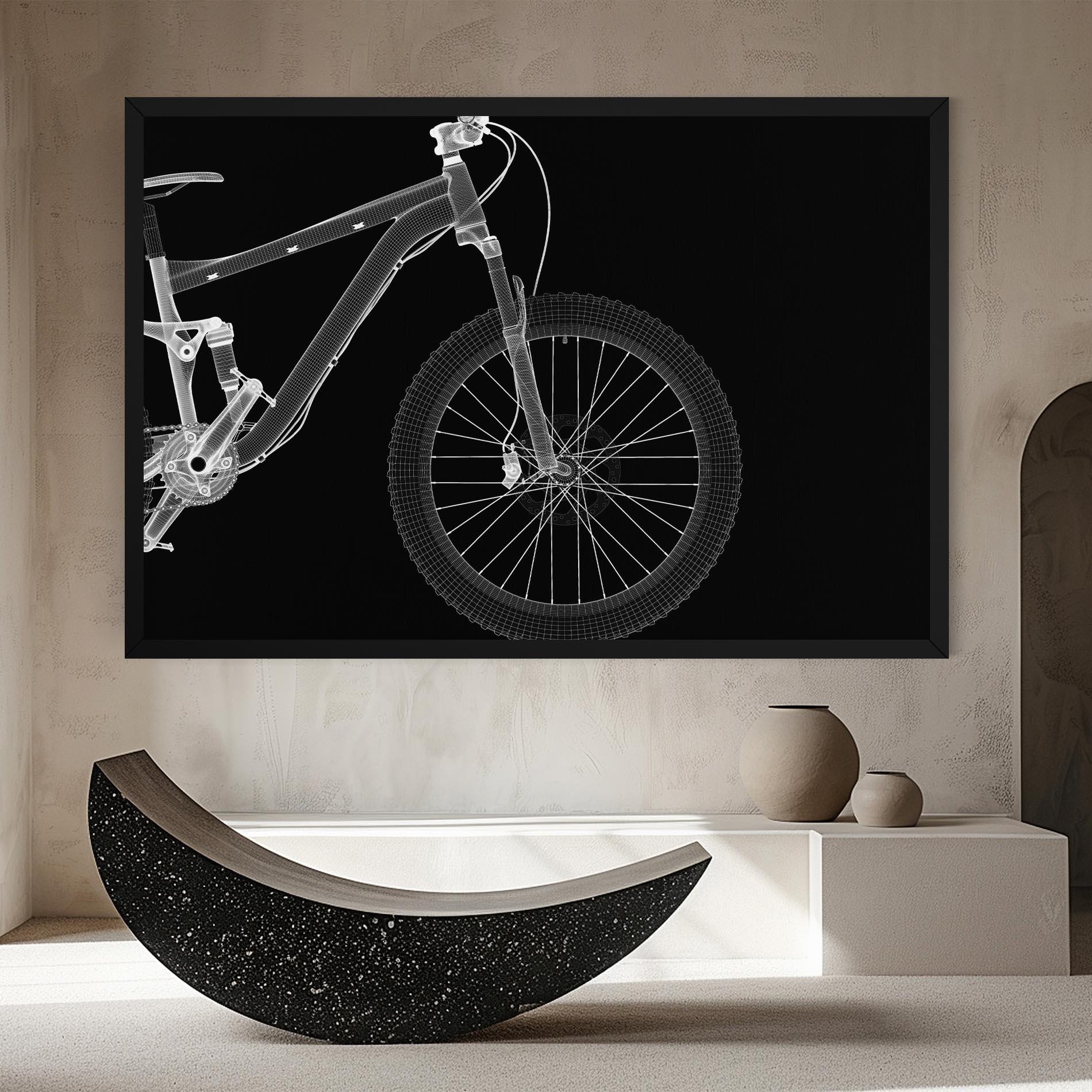 Tablou Canvas 3d White Model Bike mockup 8