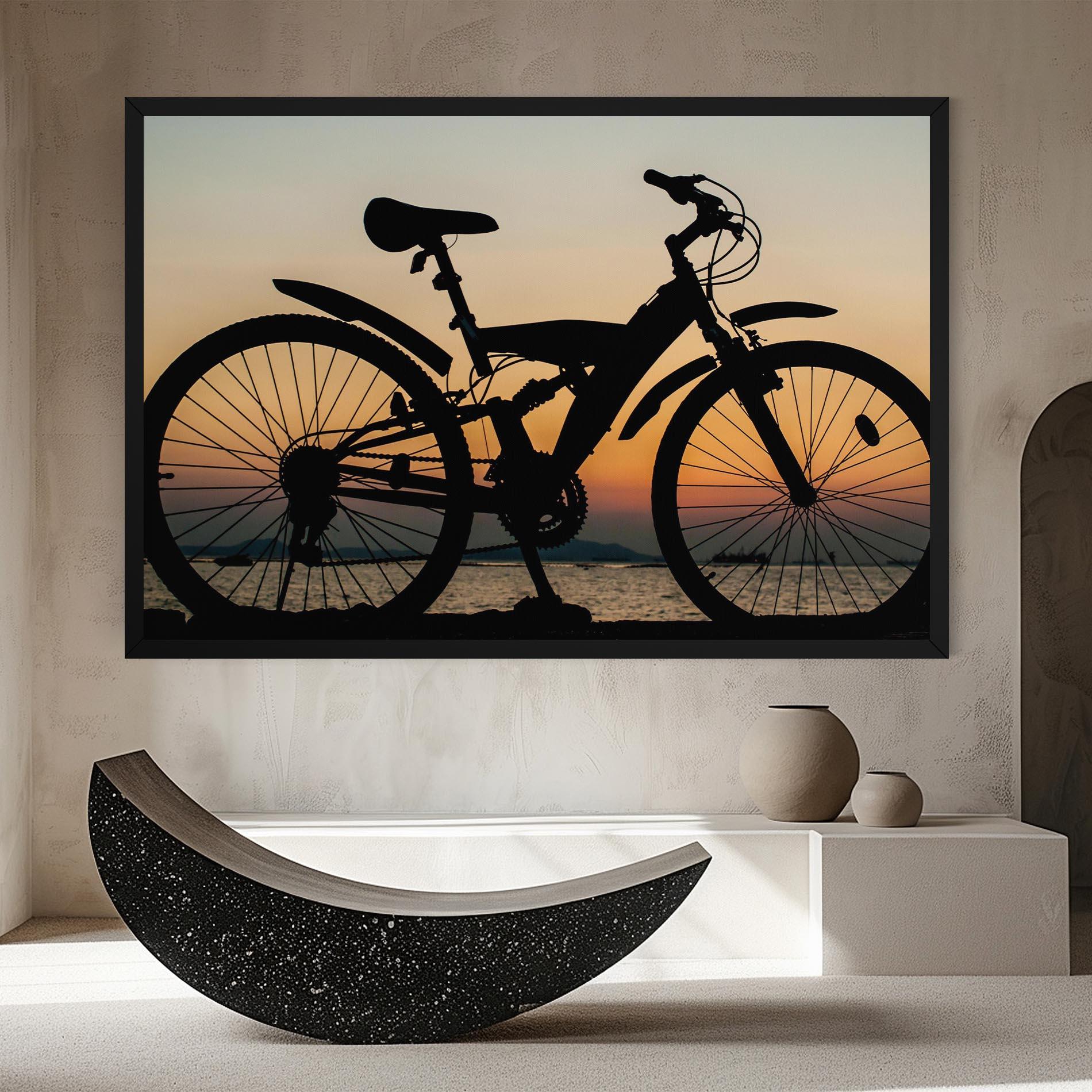 Tablou Canvas Beautiful Mtb Shilouette mockup 8