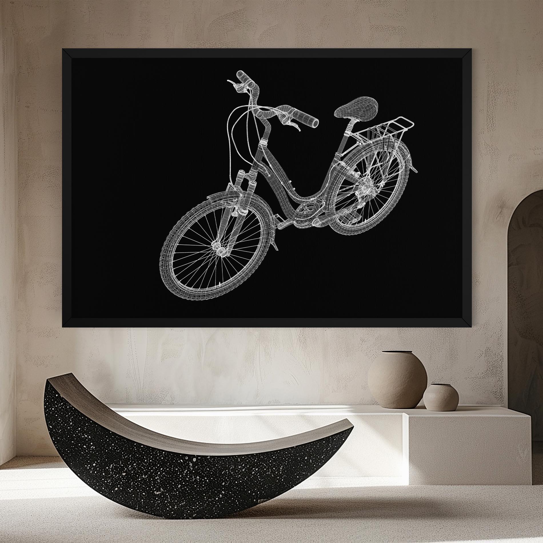 Tablou Canvas Bicycle 3d Model mockup 8