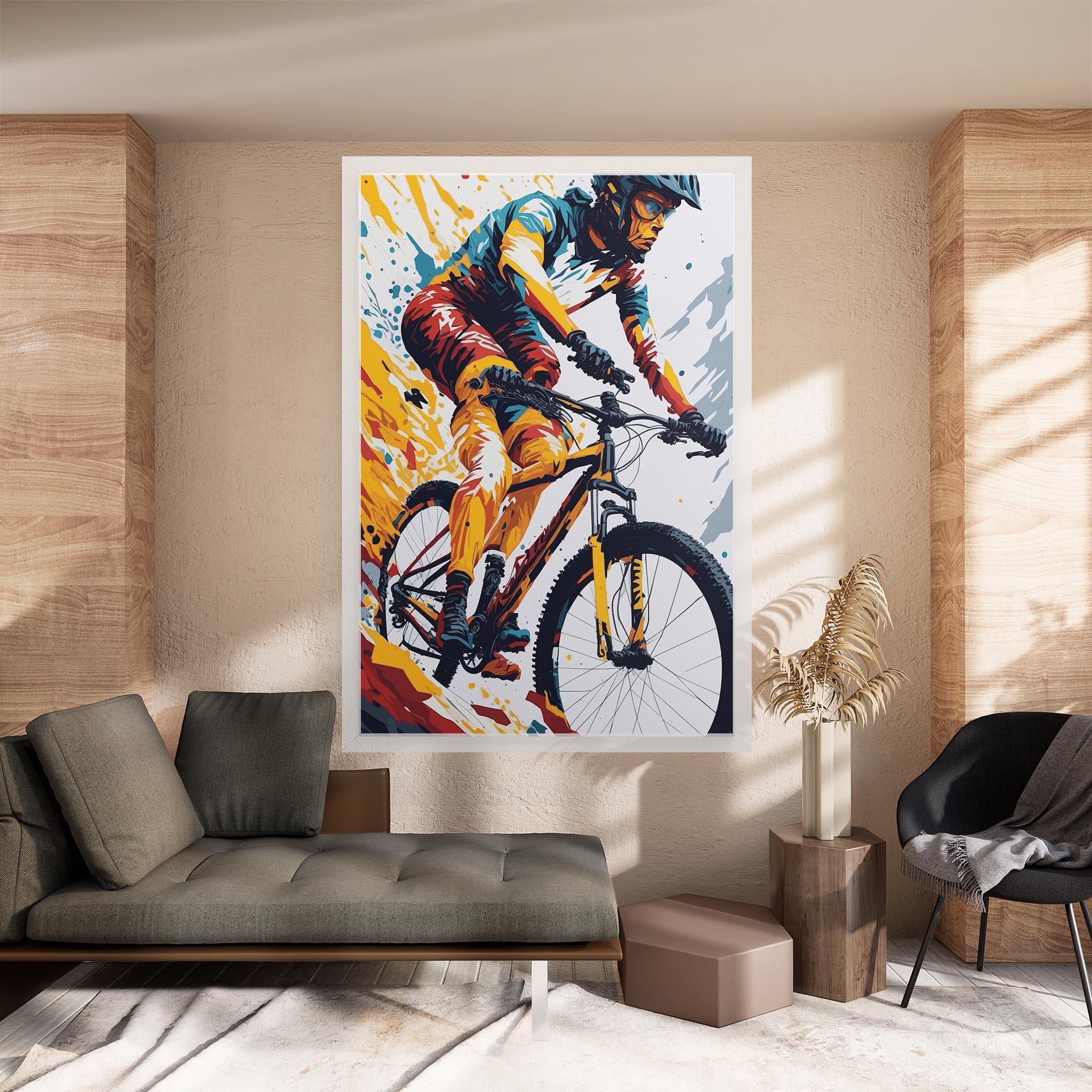 Tablou Canvas Yellow Bike Art mockup 8