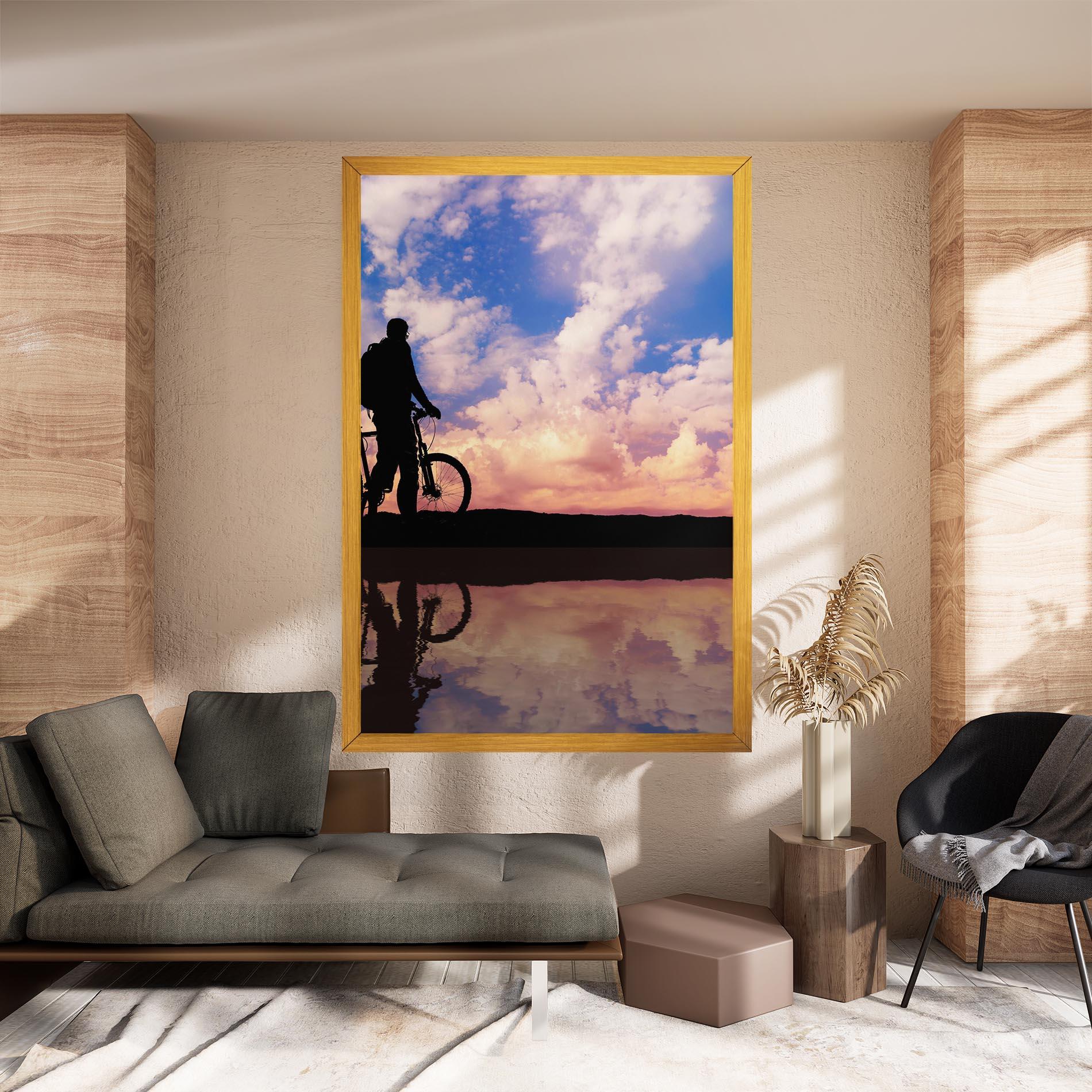 Tablou Canvas Bike Sunset mockup 8