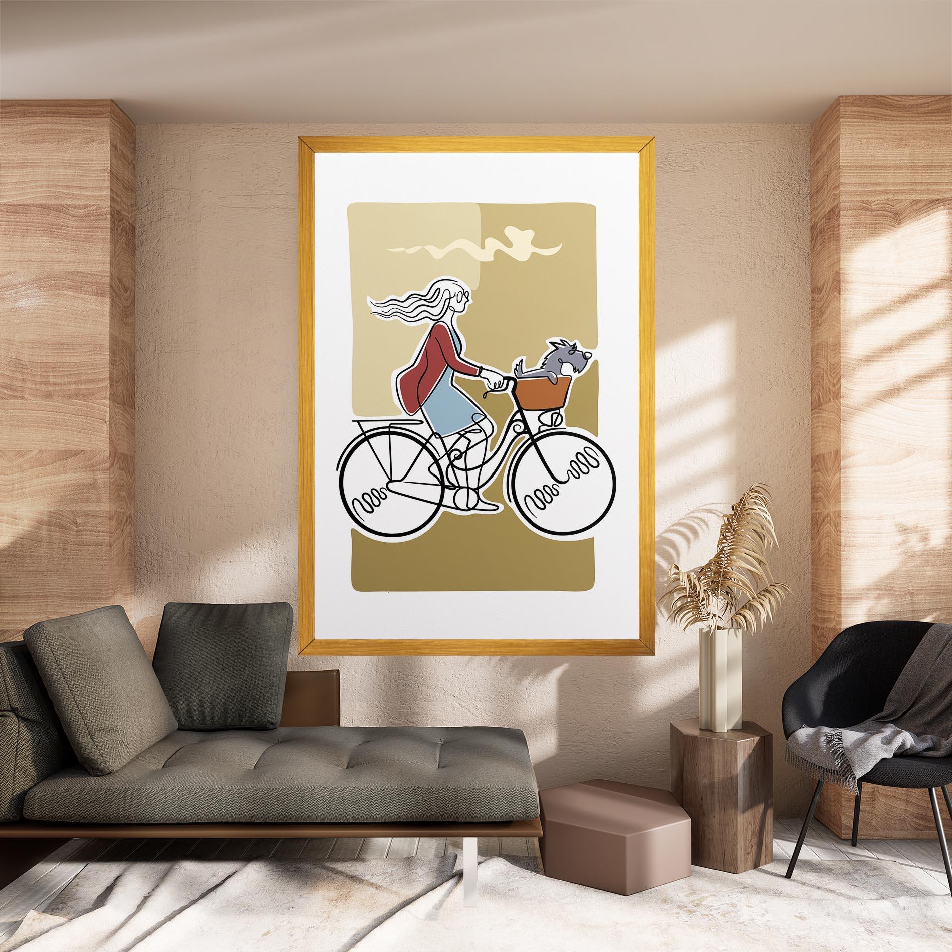 Tablou Canvas Dog On Bike mockup 8
