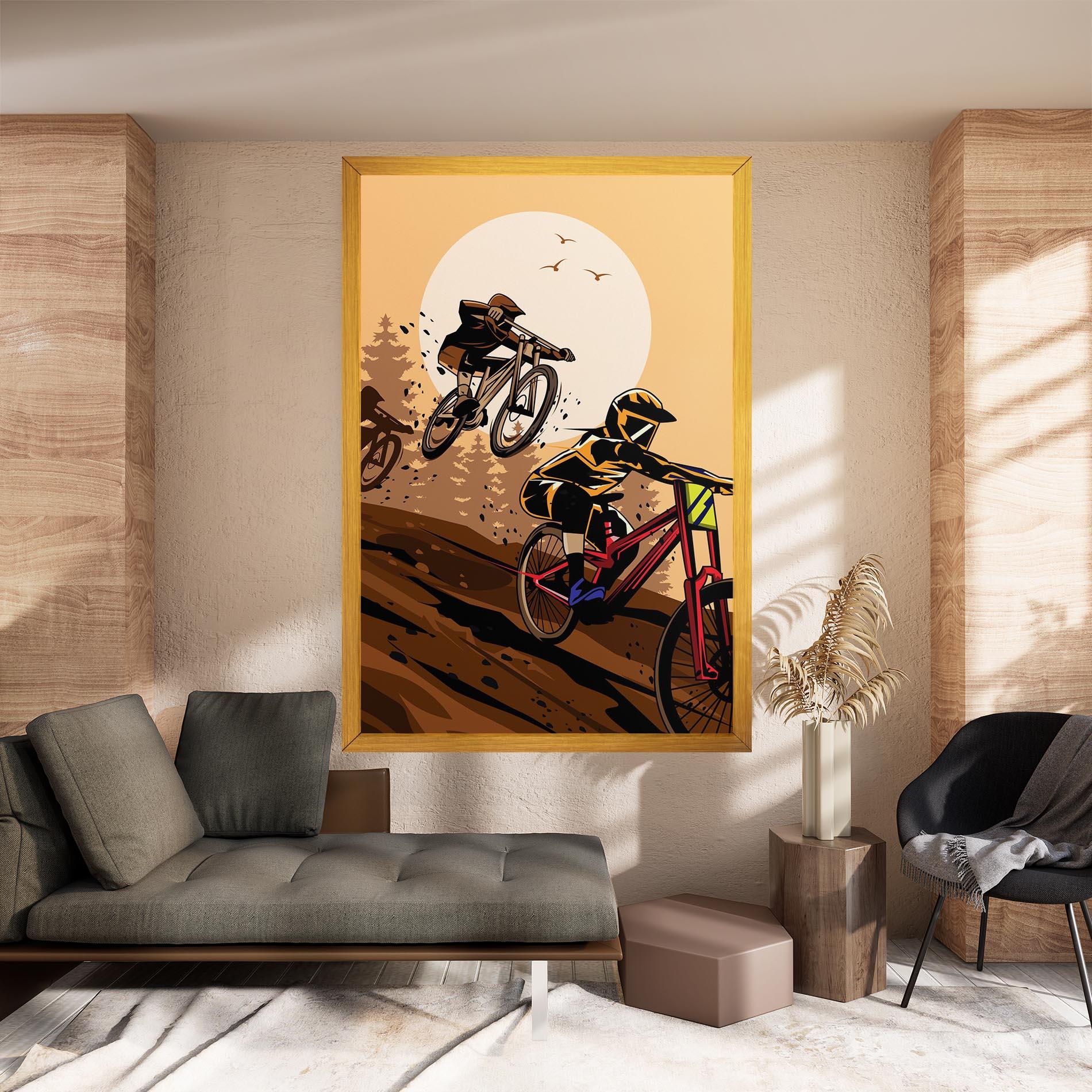 Tablou Canvas Downhill Bike mockup 8