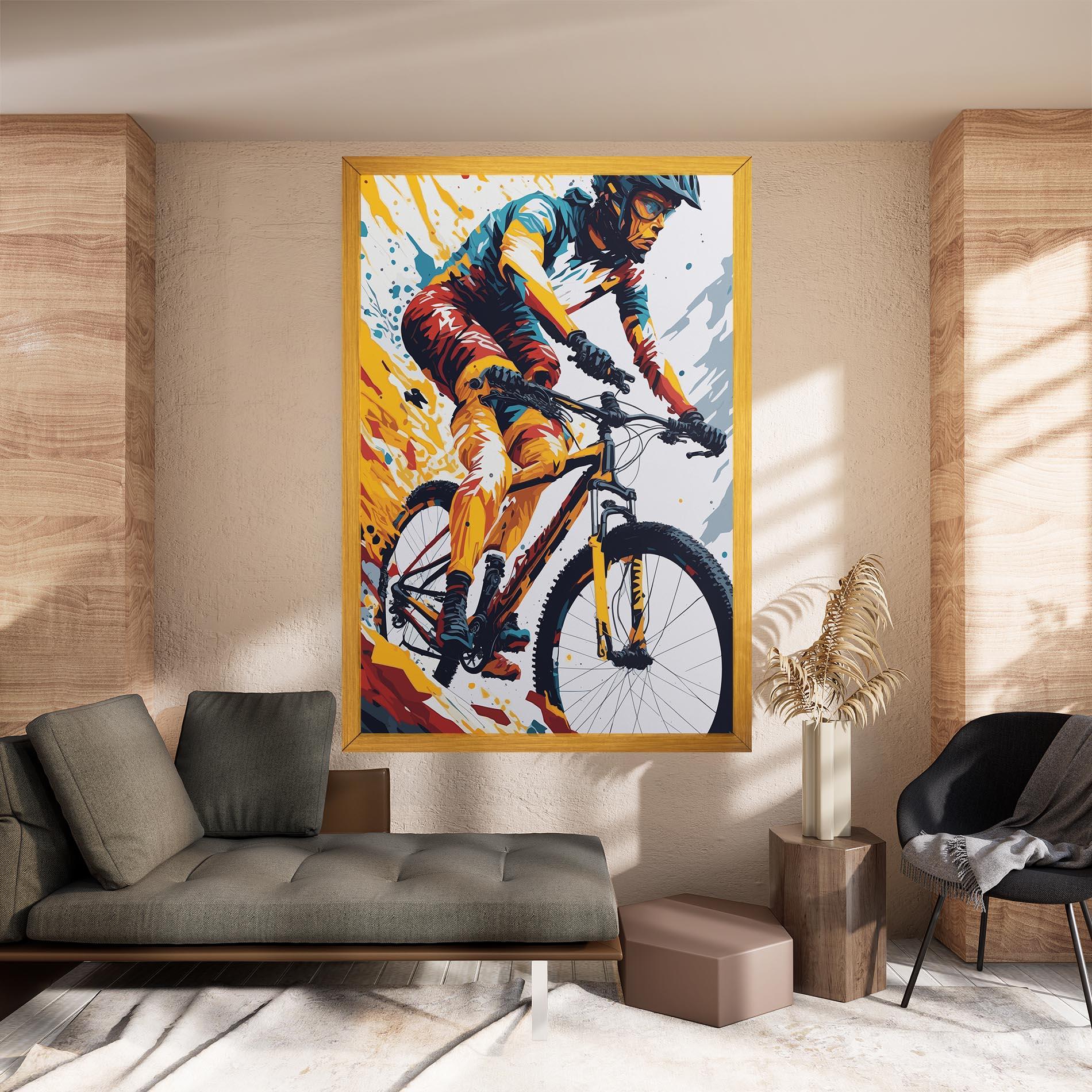 Tablou Canvas Yellow Bike Art mockup 8
