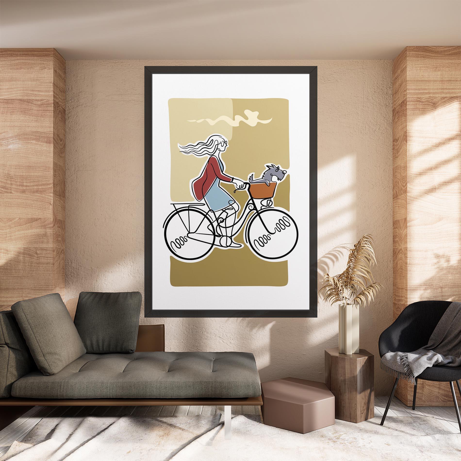 Tablou Canvas Dog On Bike mockup 8