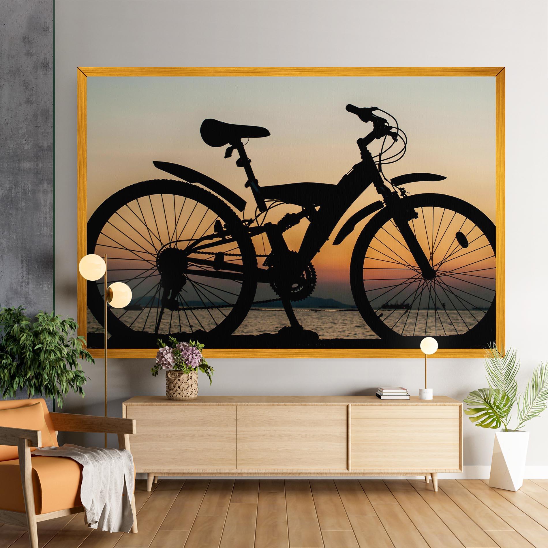 Tablou Canvas Beautiful Mtb Shilouette mockup 9