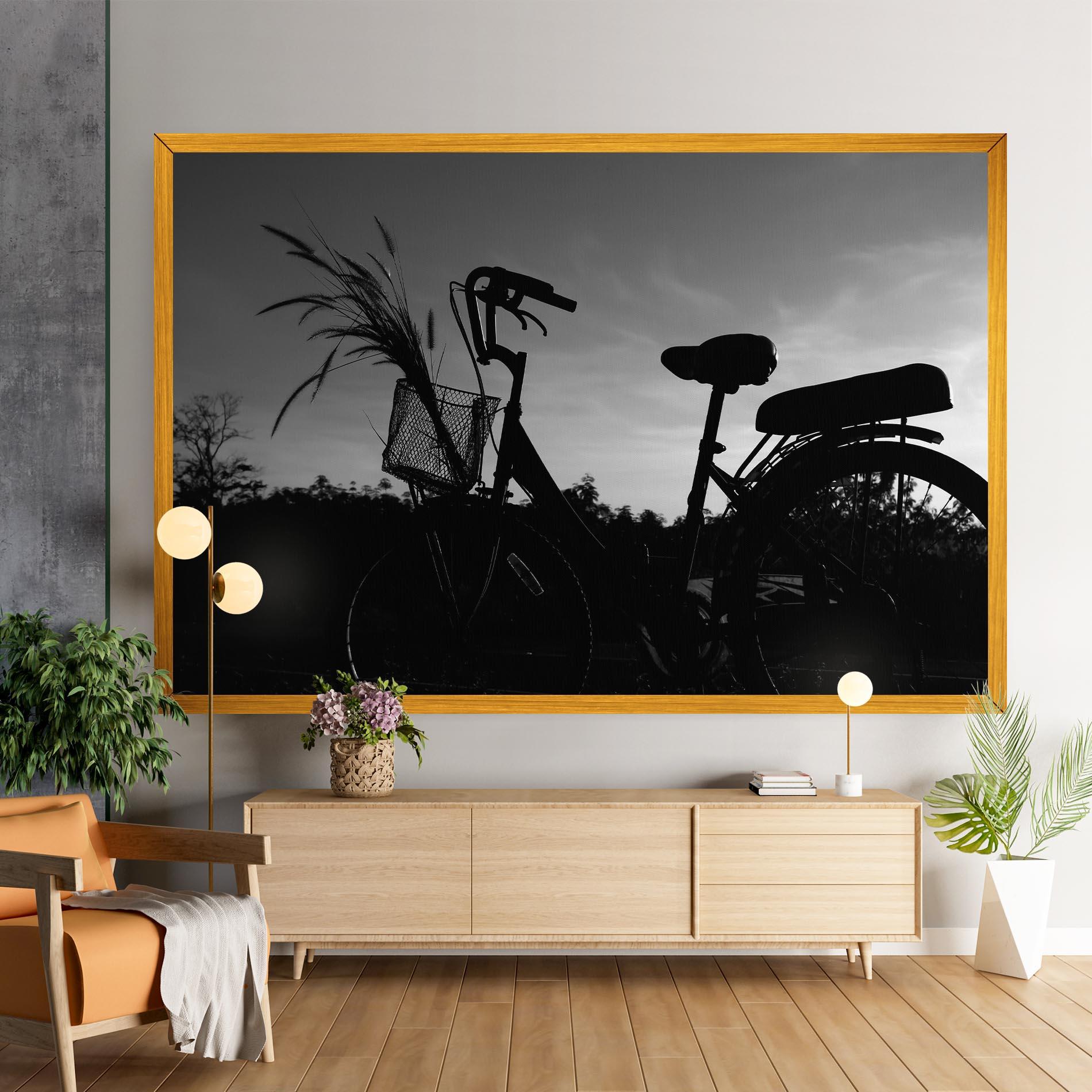 Tablou Canvas Black Bike Shilouette mockup 9