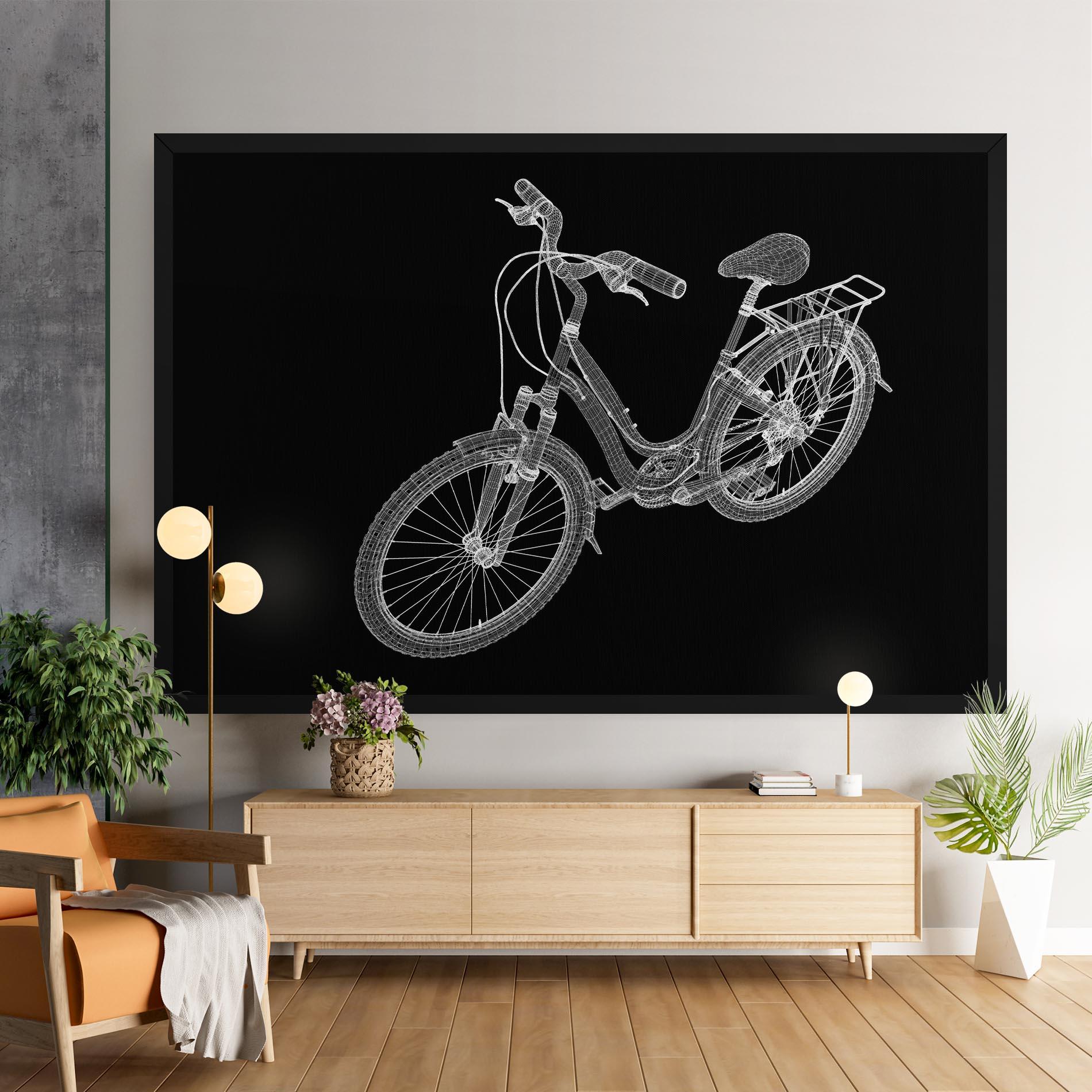 Tablou Canvas Bicycle 3d Model mockup 9