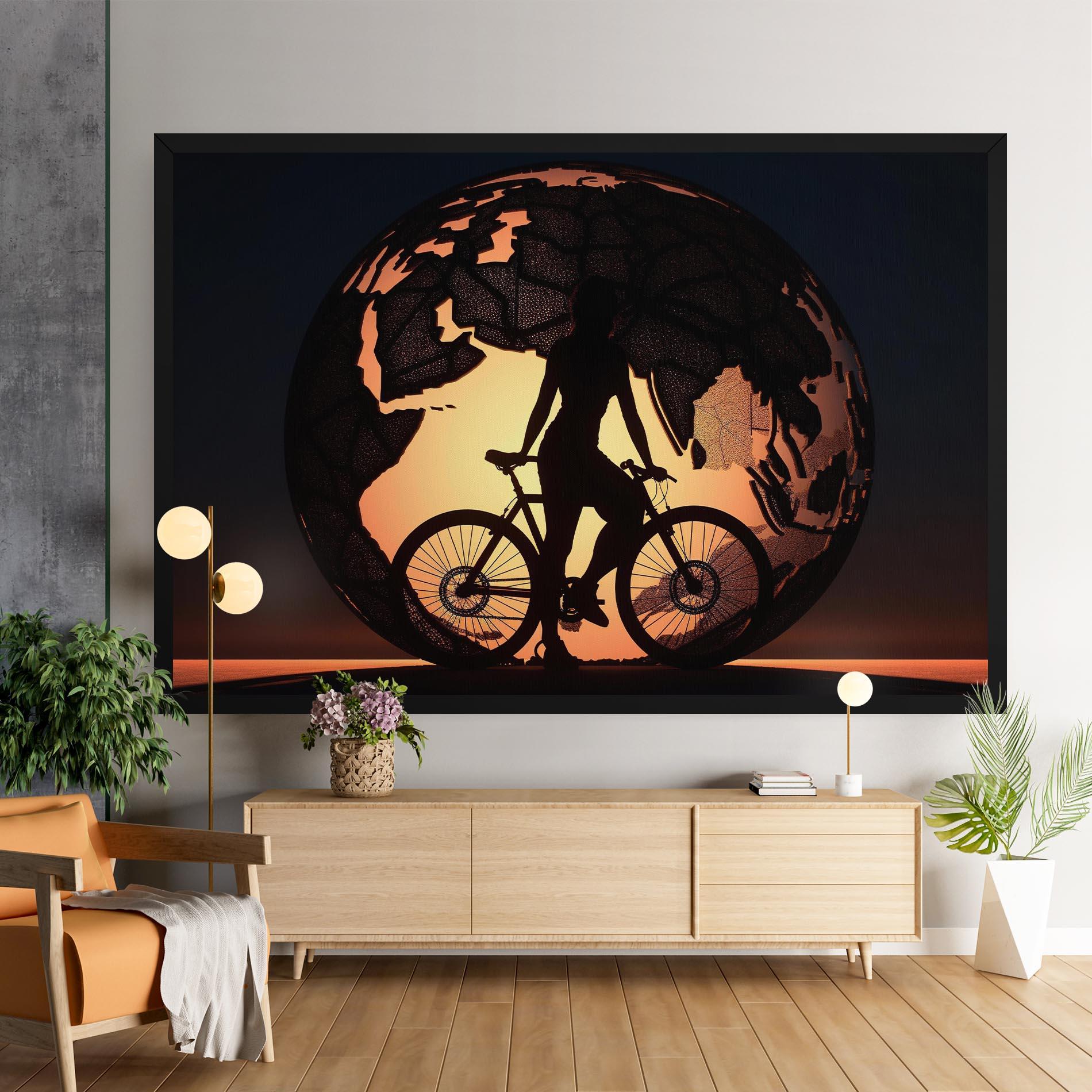 Tablou Canvas Globe Riding World mockup 9