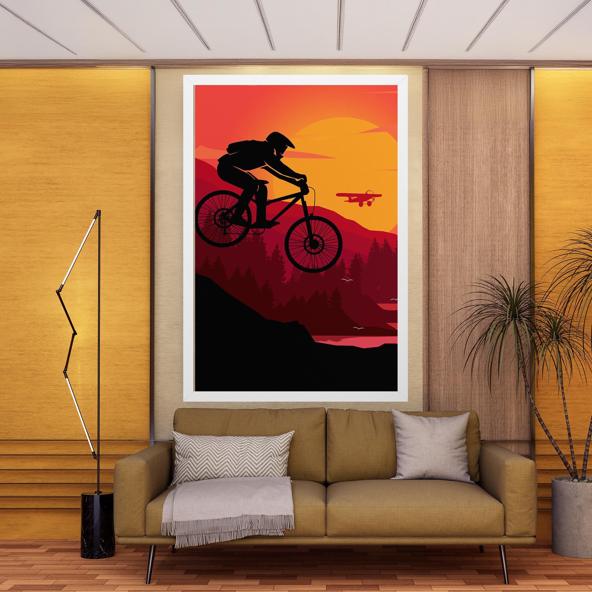 Tablou Canvas Mountain Bike Sunset mockup 9