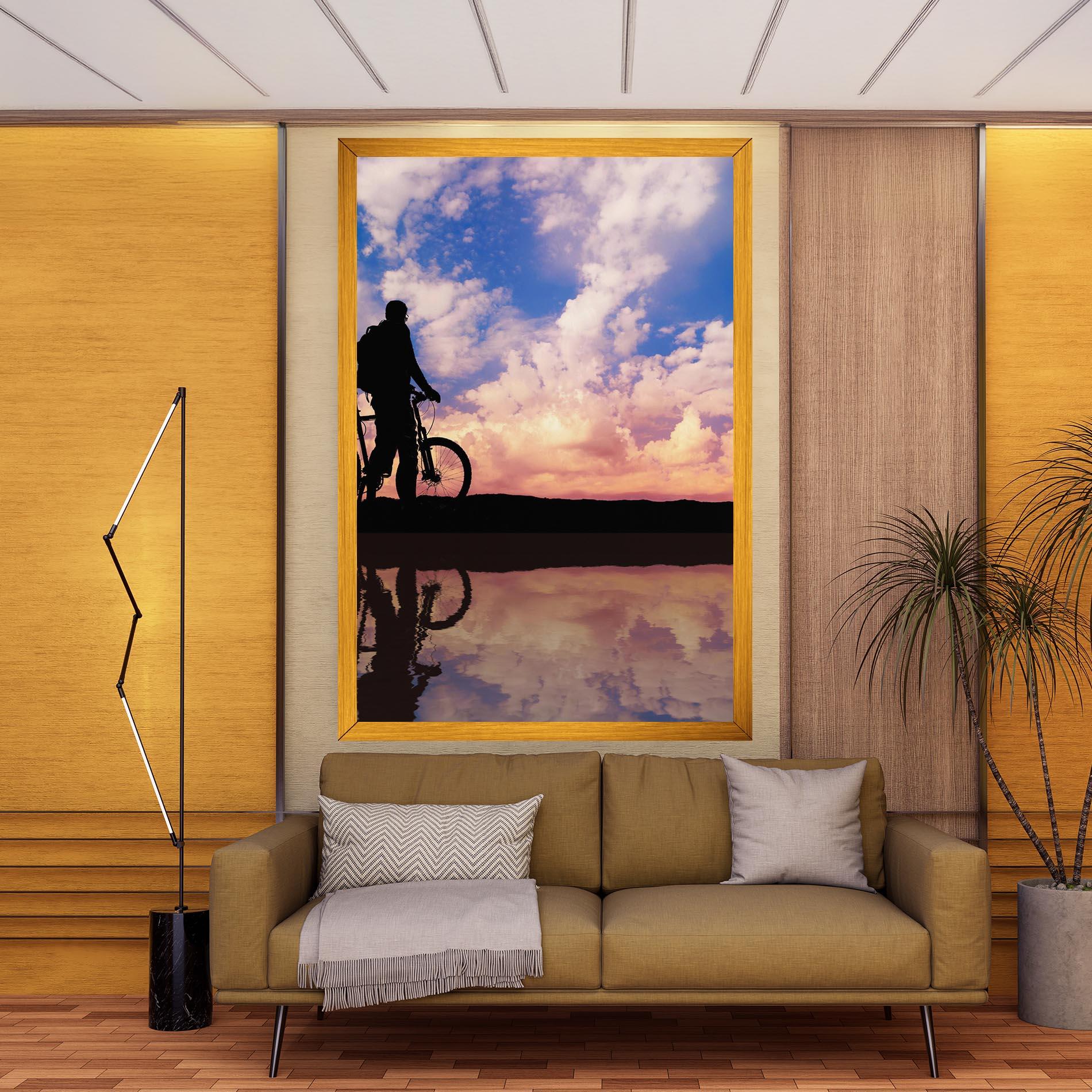 Tablou Canvas Bike Sunset mockup 9