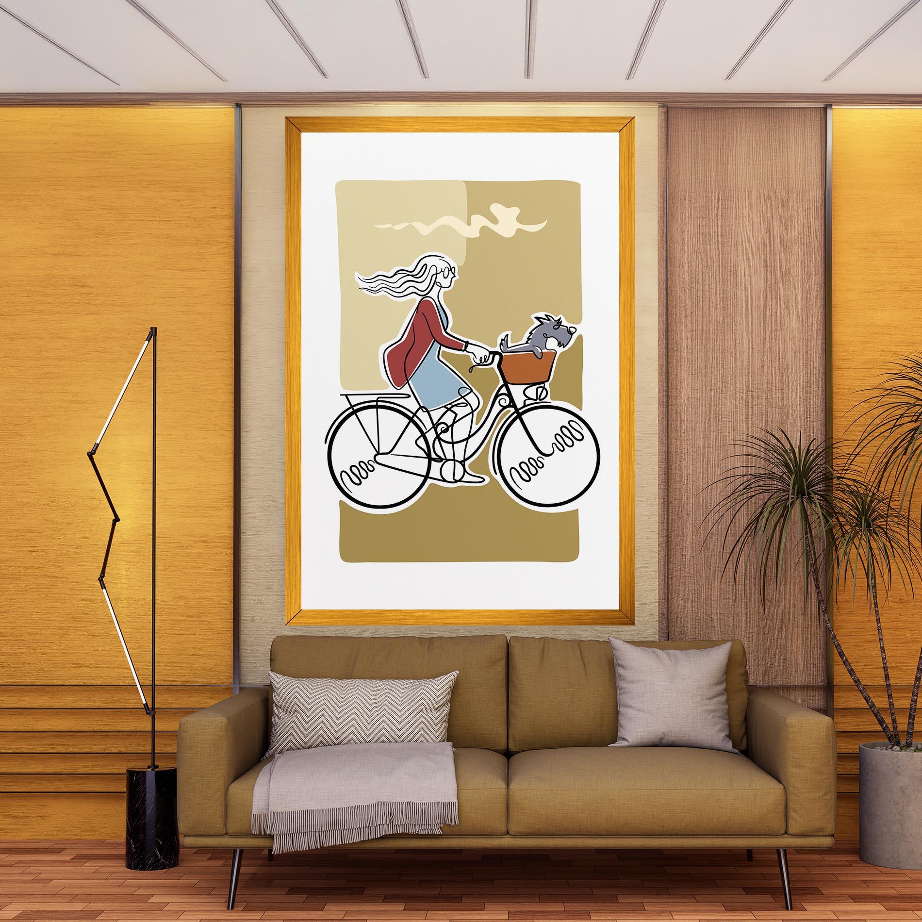 Tablou Canvas Dog On Bike mockup 9