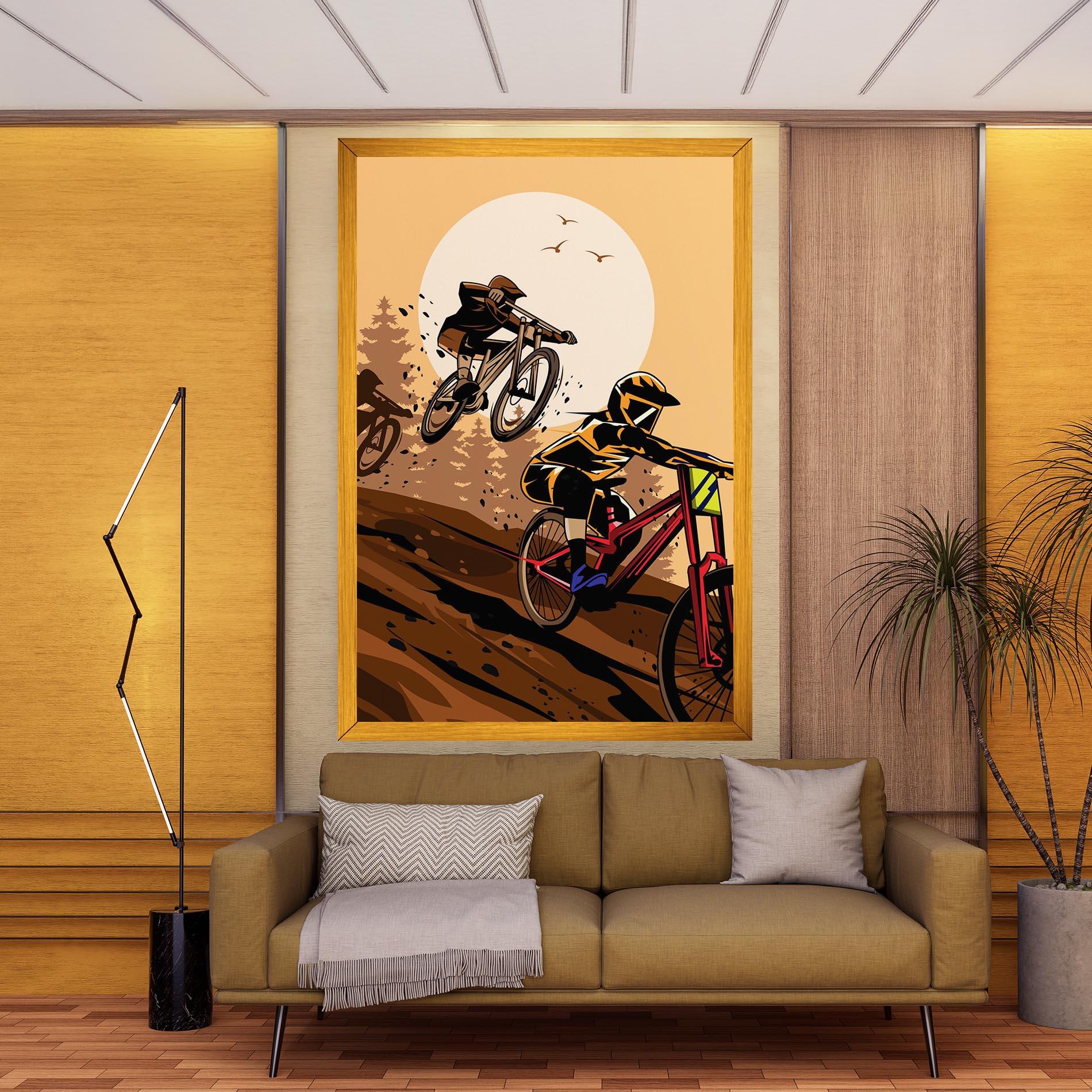 Tablou Canvas Downhill Bike mockup 9