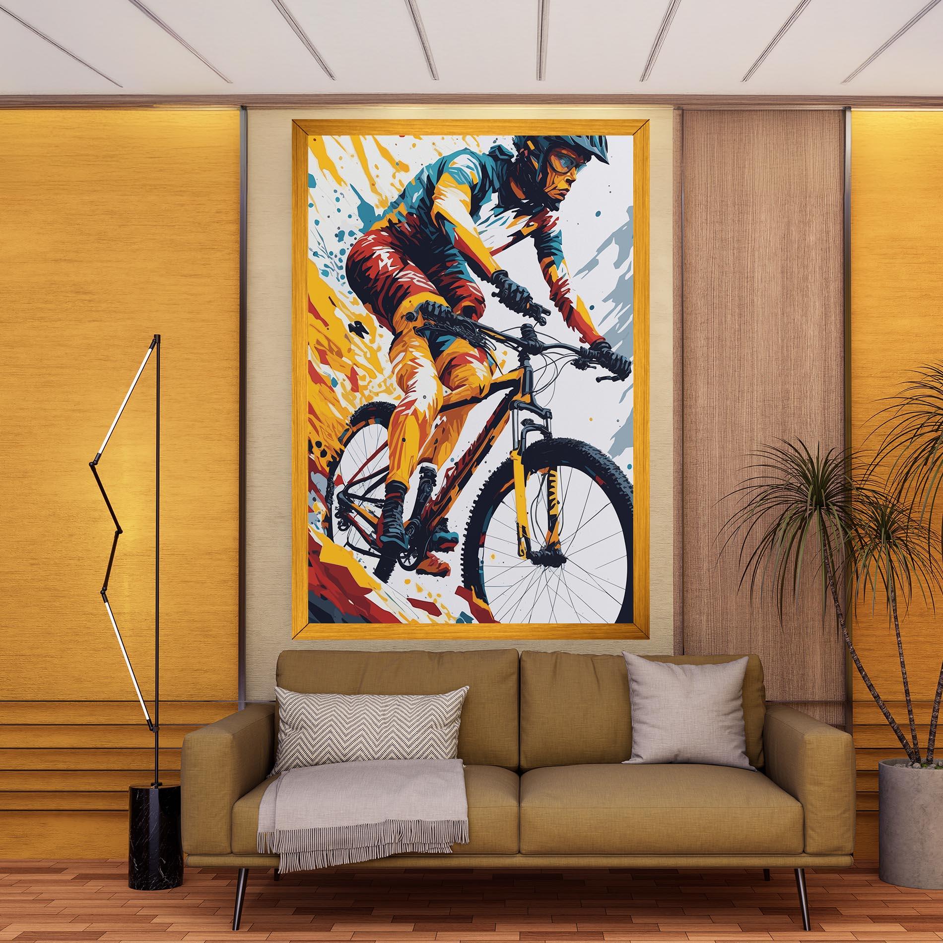 Tablou Canvas Yellow Bike Art mockup 9