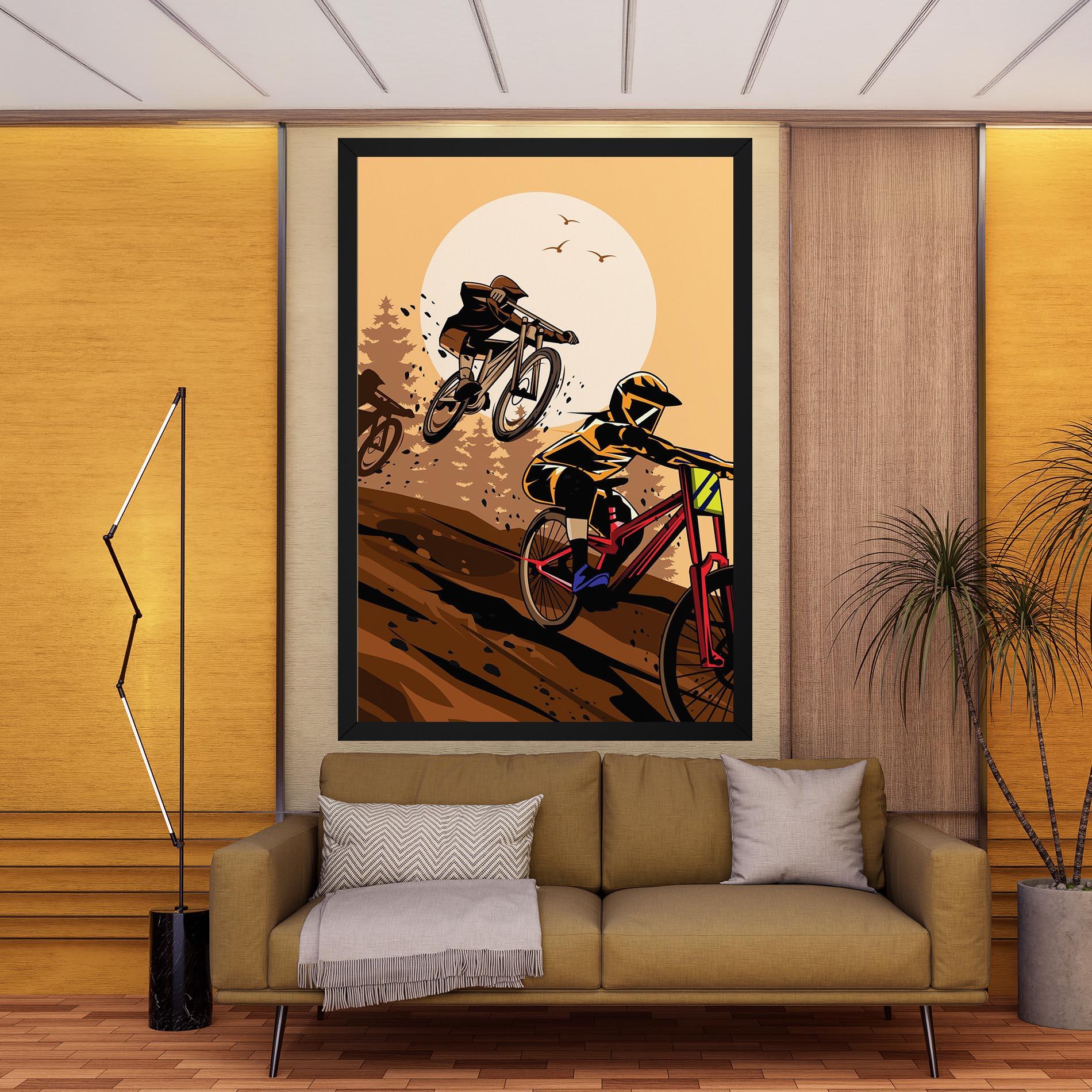 Tablou Canvas Downhill Bike mockup 9