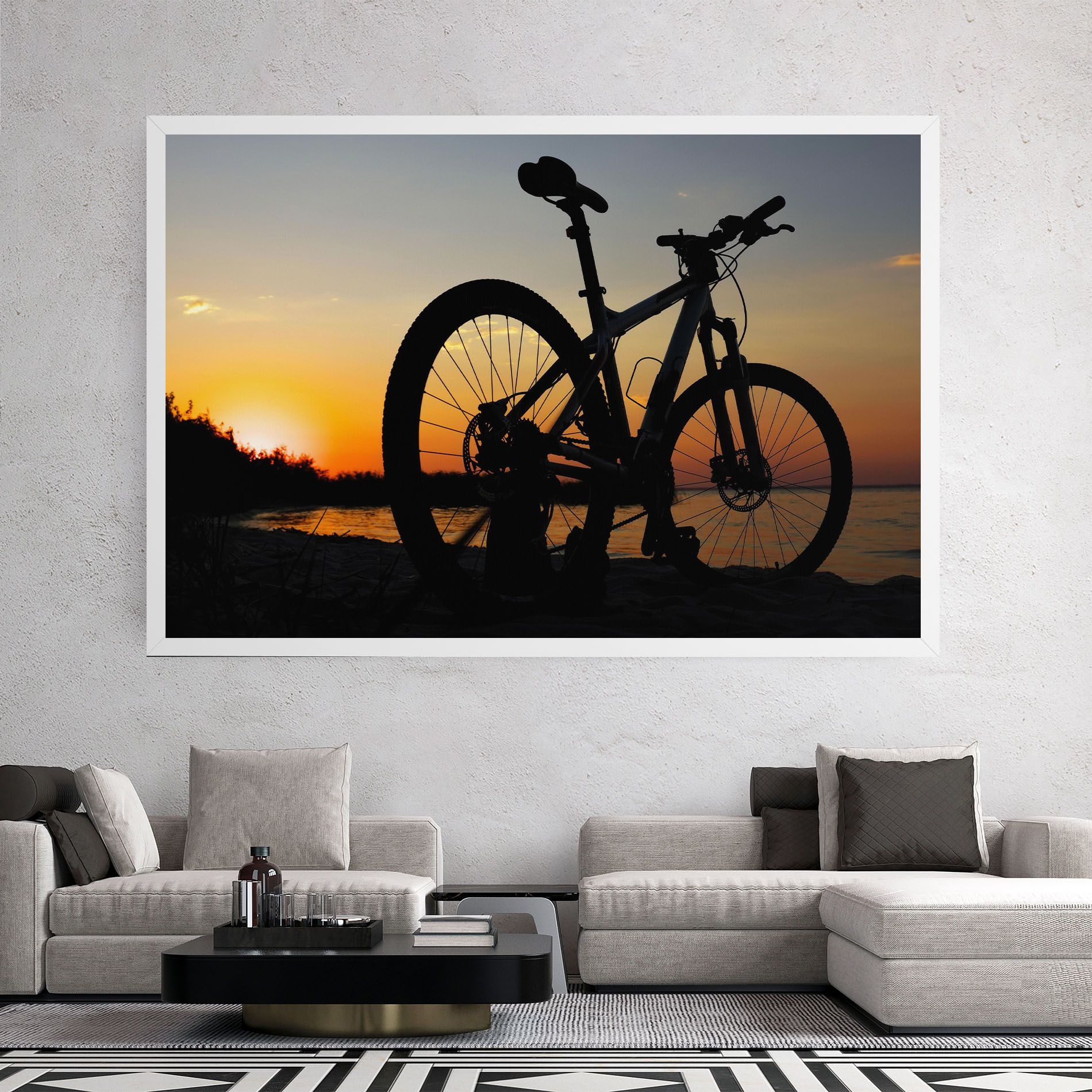 Beach Bike Silhouette mockup 2