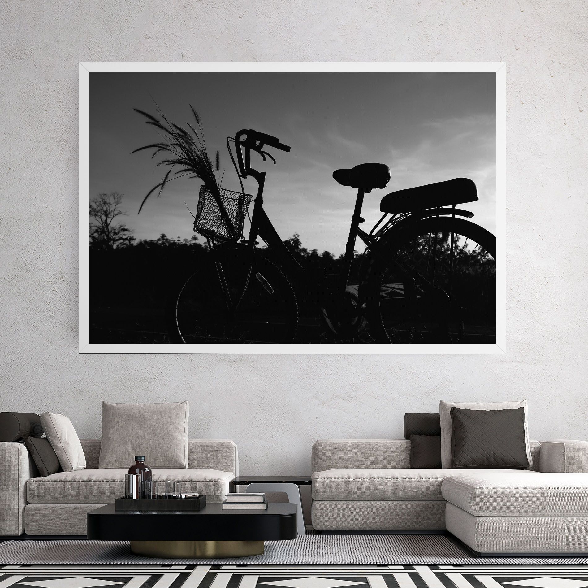 Black Bike Shilouette mockup 2