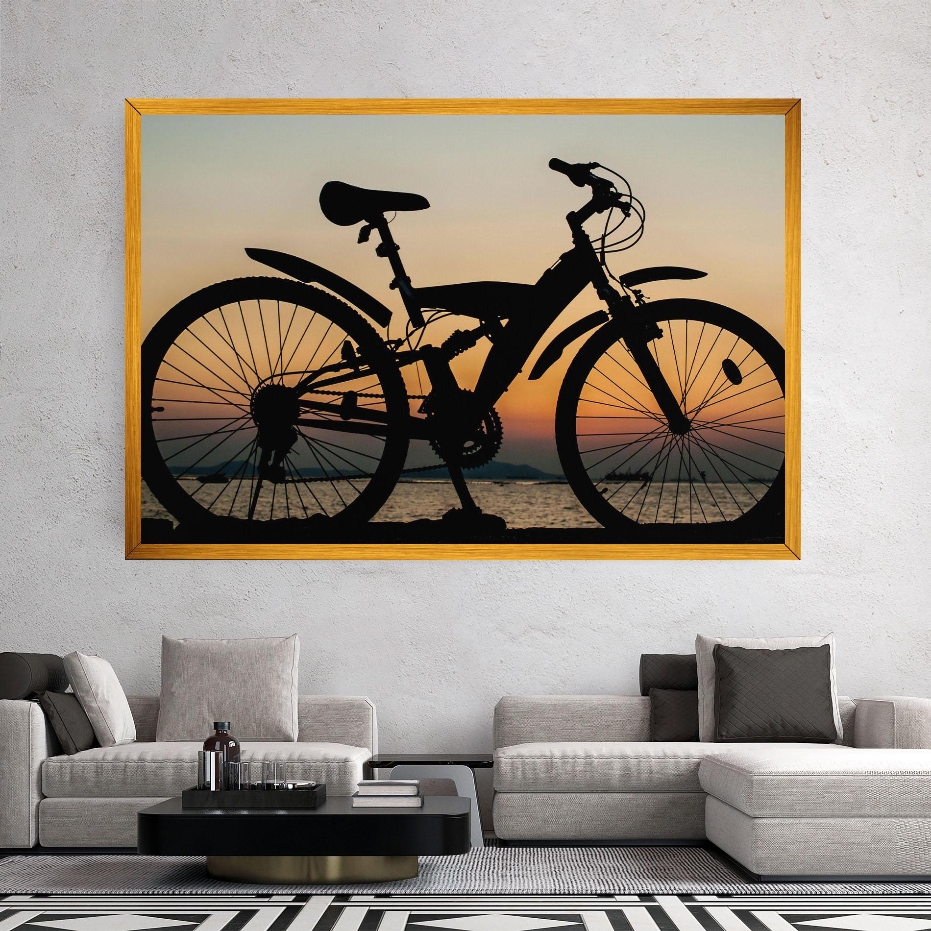 Tablou Canvas Beautiful Mtb Shilouette mockup 2
