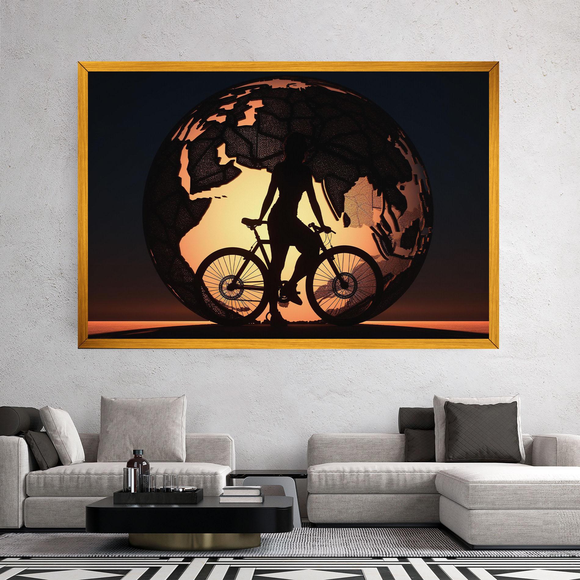 Tablou Canvas Globe Riding World mockup 2