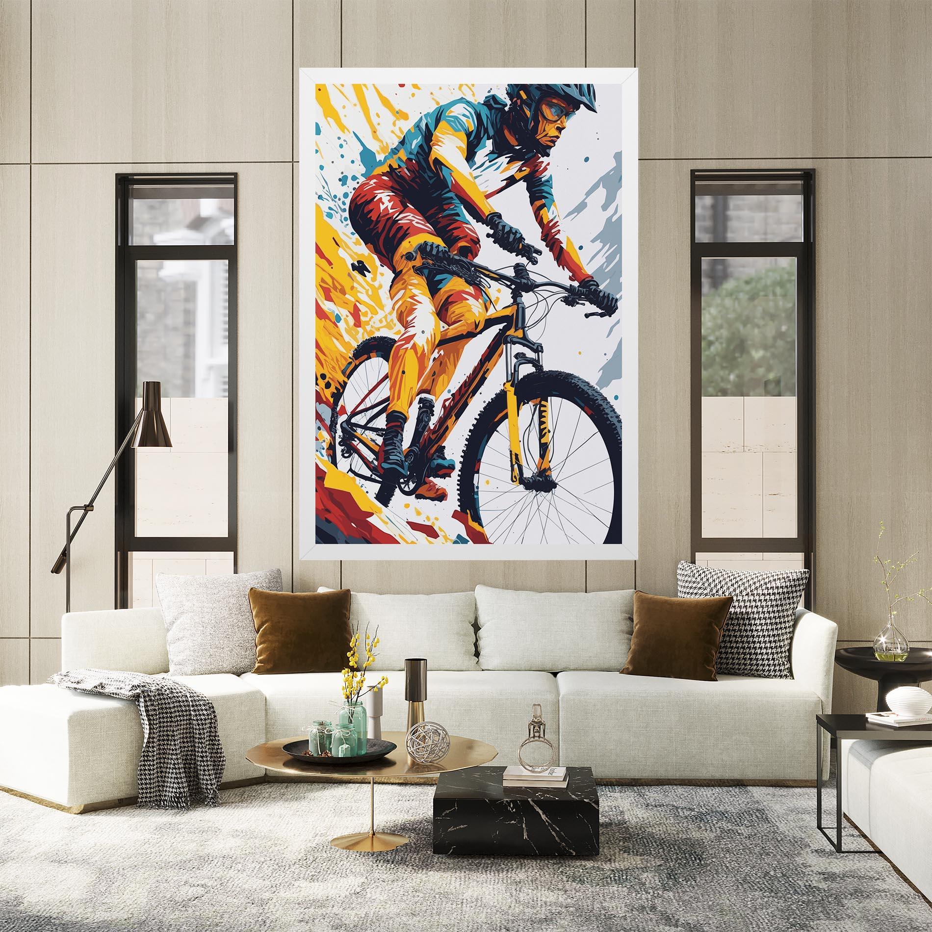 Tablou Canvas Yellow Bike Art mockup 2