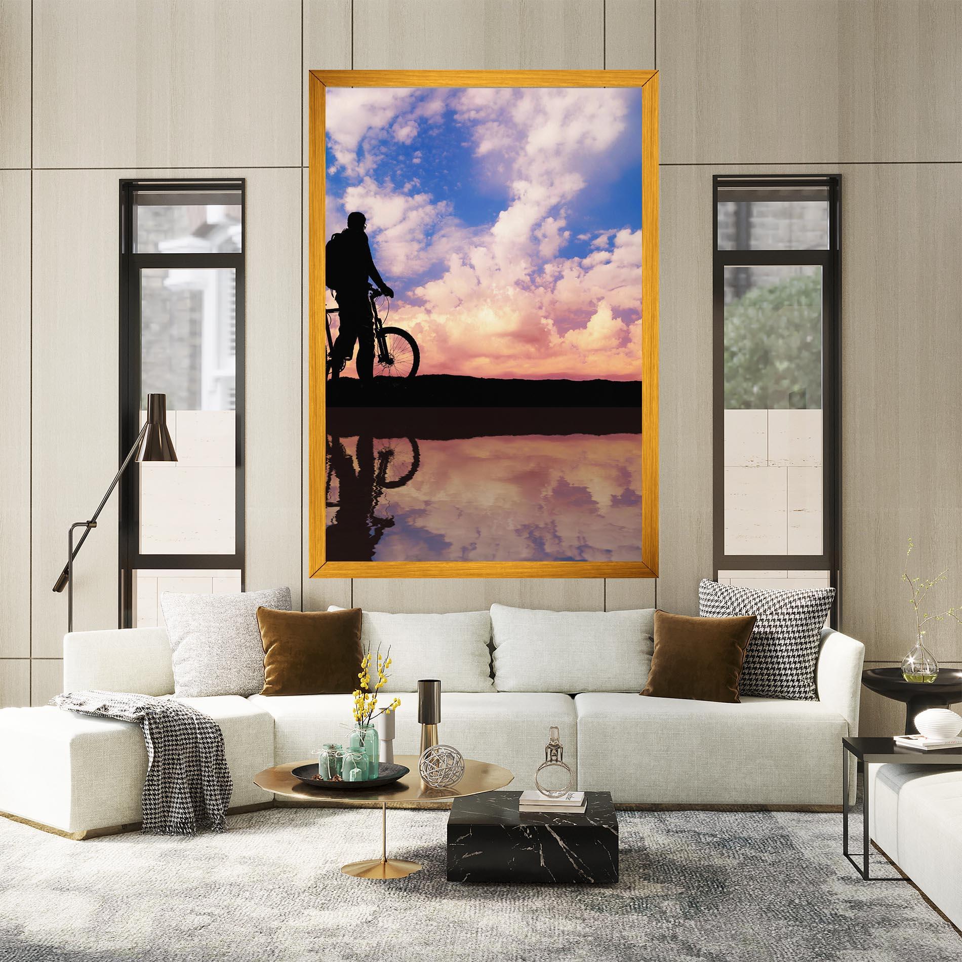 Tablou Canvas Bike Sunset mockup 2