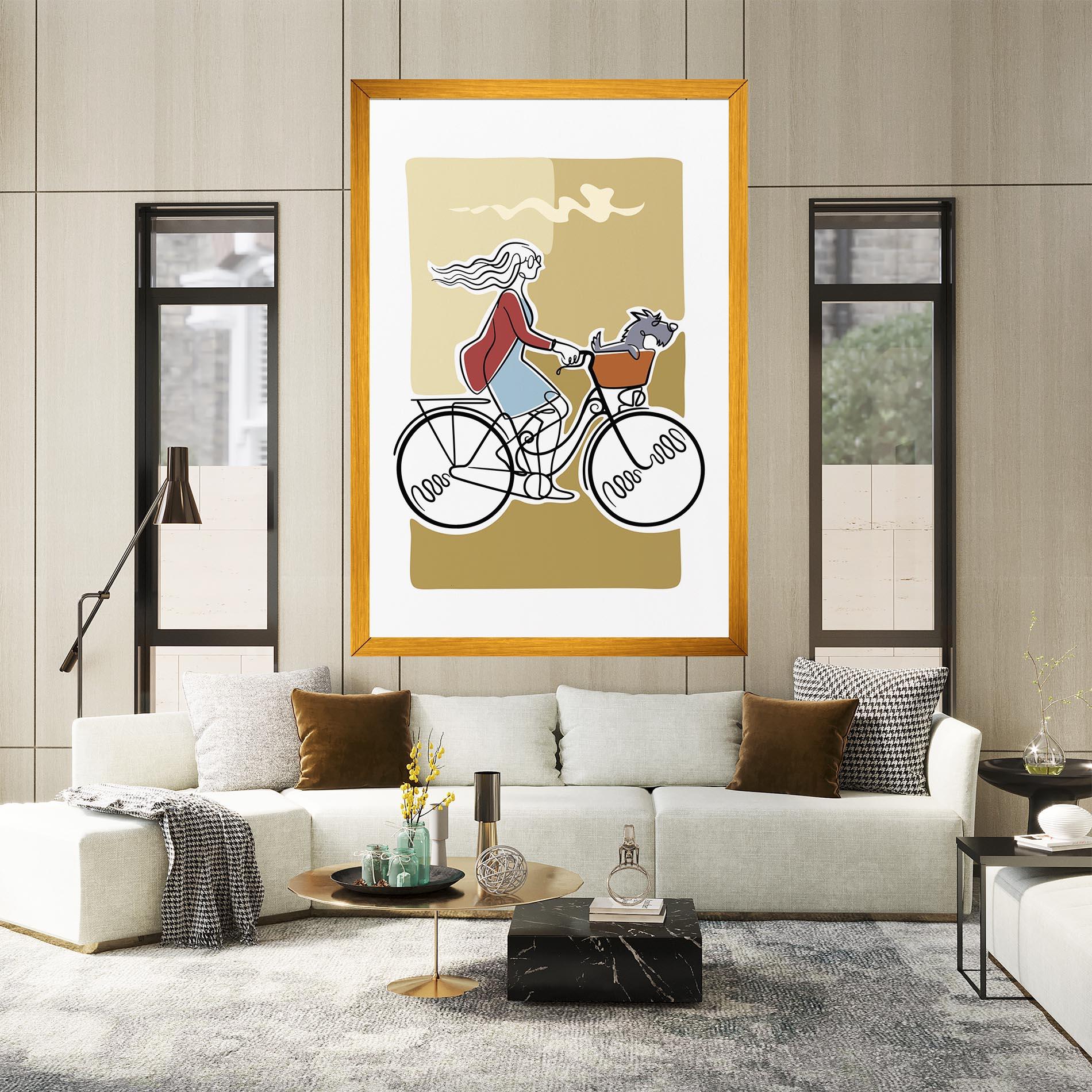 Tablou Canvas Dog On Bike mockup 2
